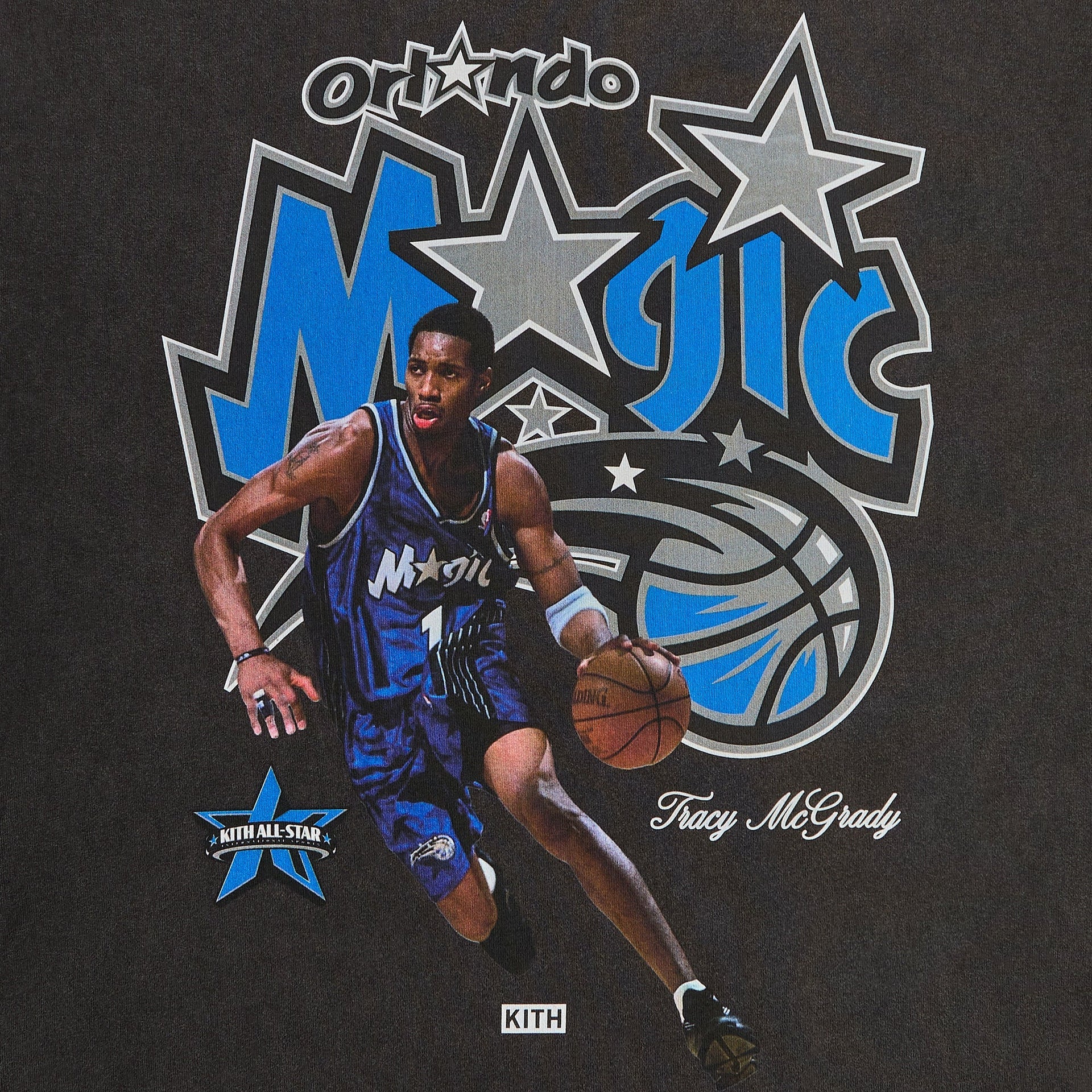 Kith for NBA All-Star Orlando Magic Tracy McGrady Vintage Tee - Black - PH