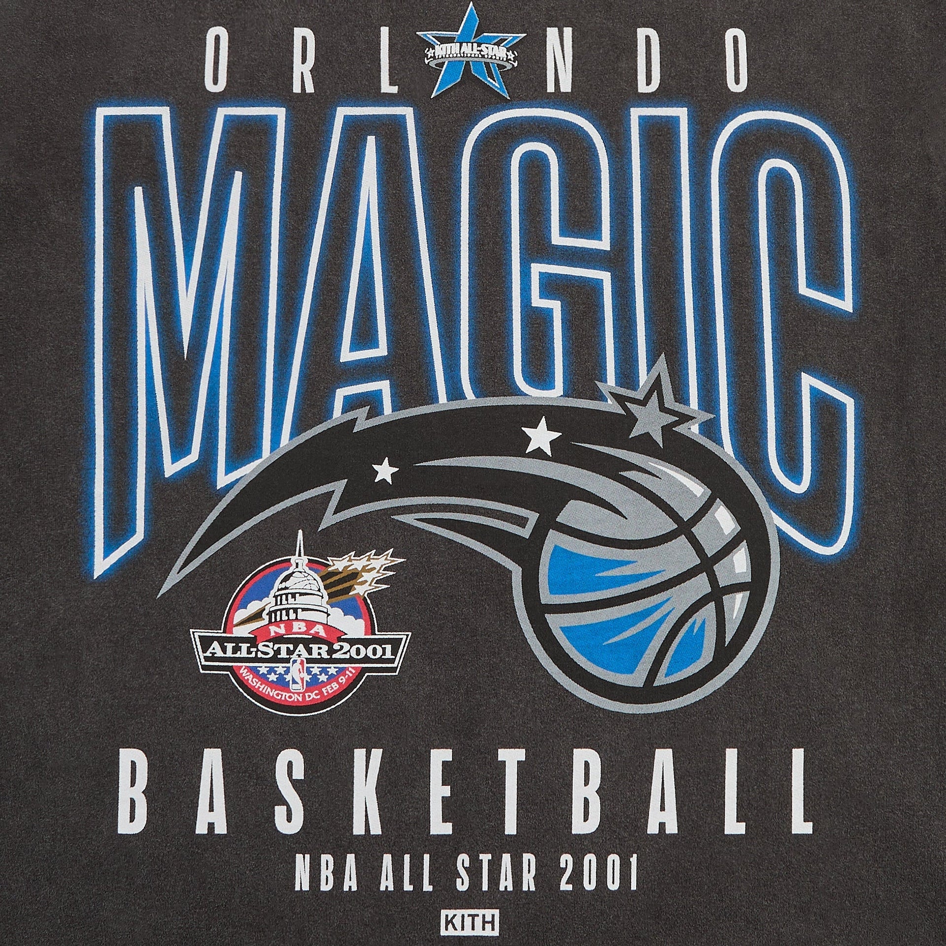 Kith for NBA All-Star Orlando Magic Vintage Tee - Black - PH