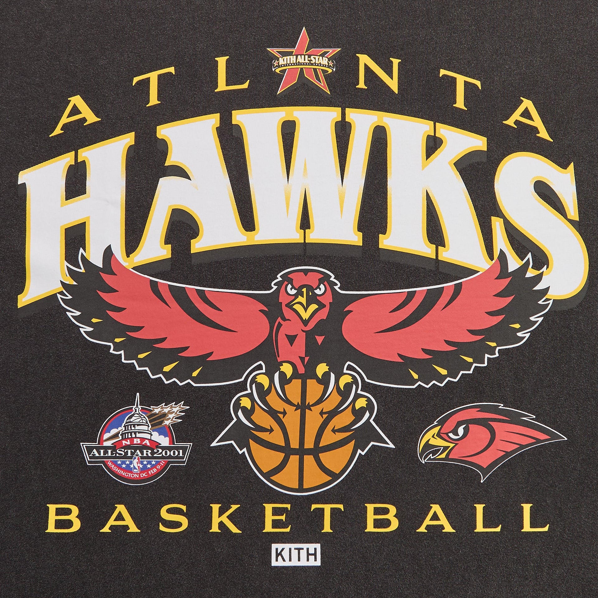 Kith for NBA All-Star Atlanta Hawks Vintage Tee - Black