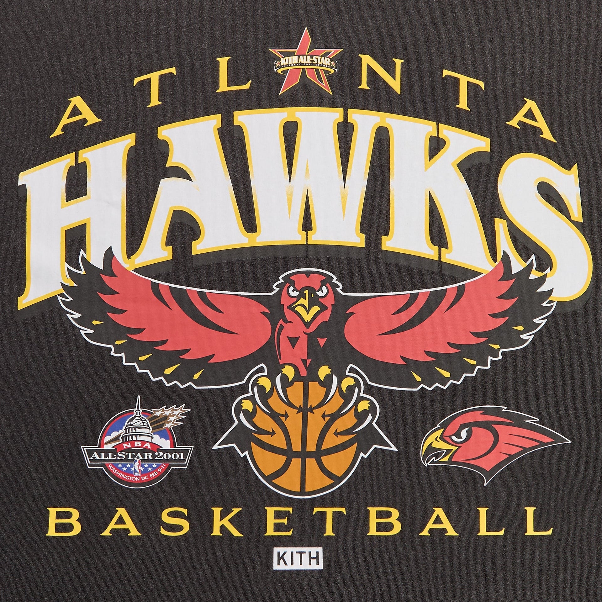 Kith for NBA All-Star Atlanta Hawks Vintage Tee - Black - PH