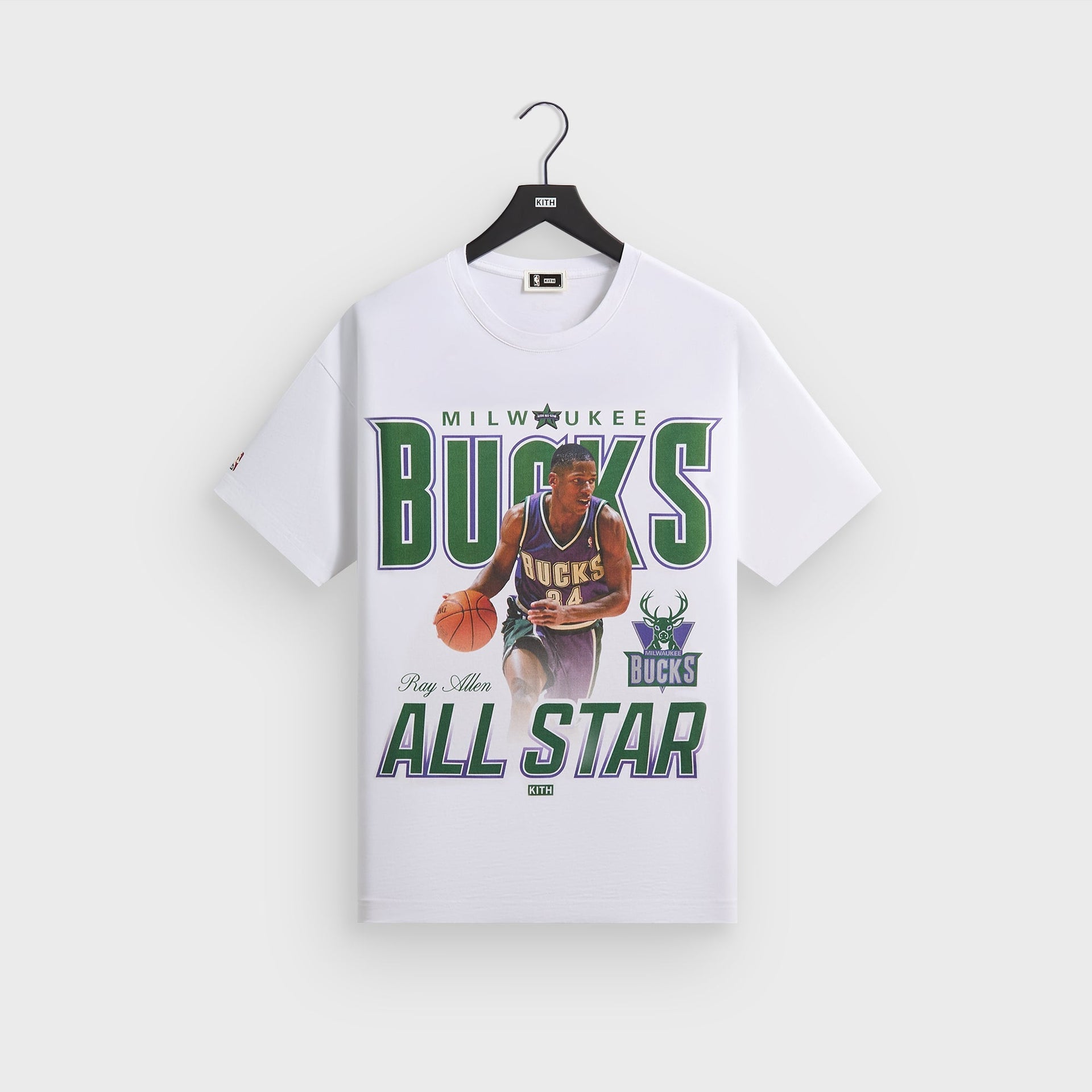 Kith for NBA All-Star Milwaukee Bucks Ray Allen Vintage Tee - White - PH