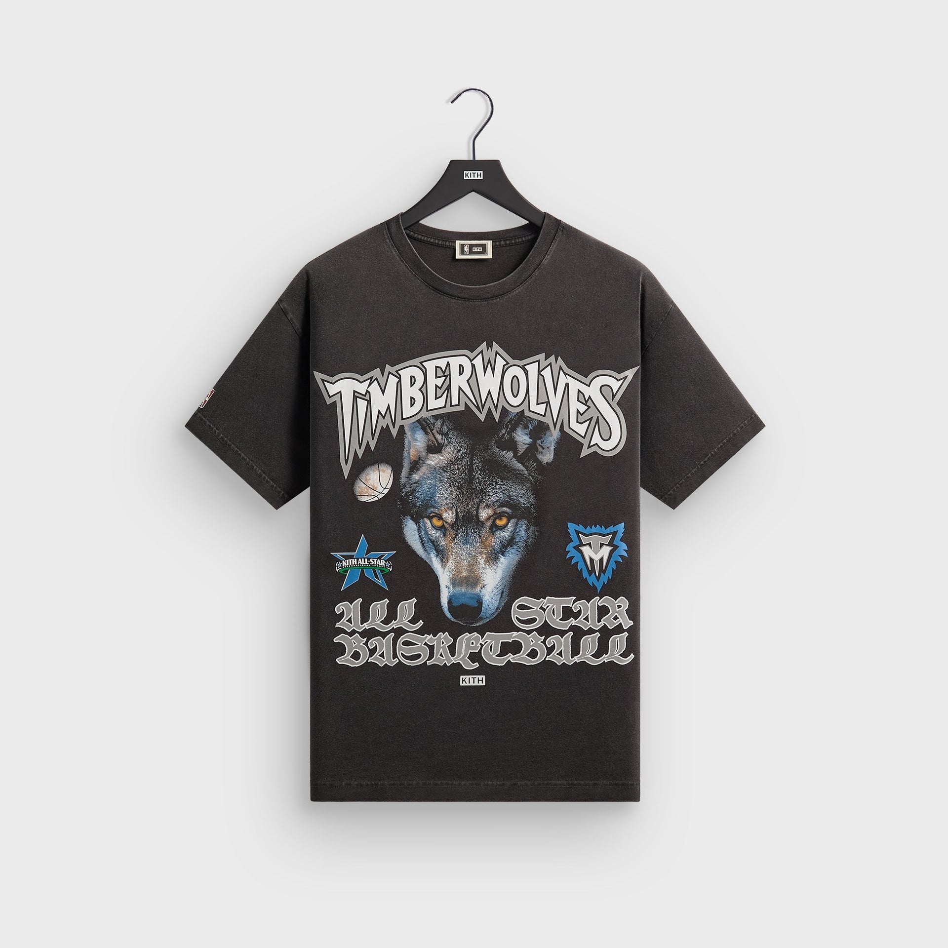 Kith for NBA All-Star Minnesota Timberwolves Vintage Tee - Black - PH