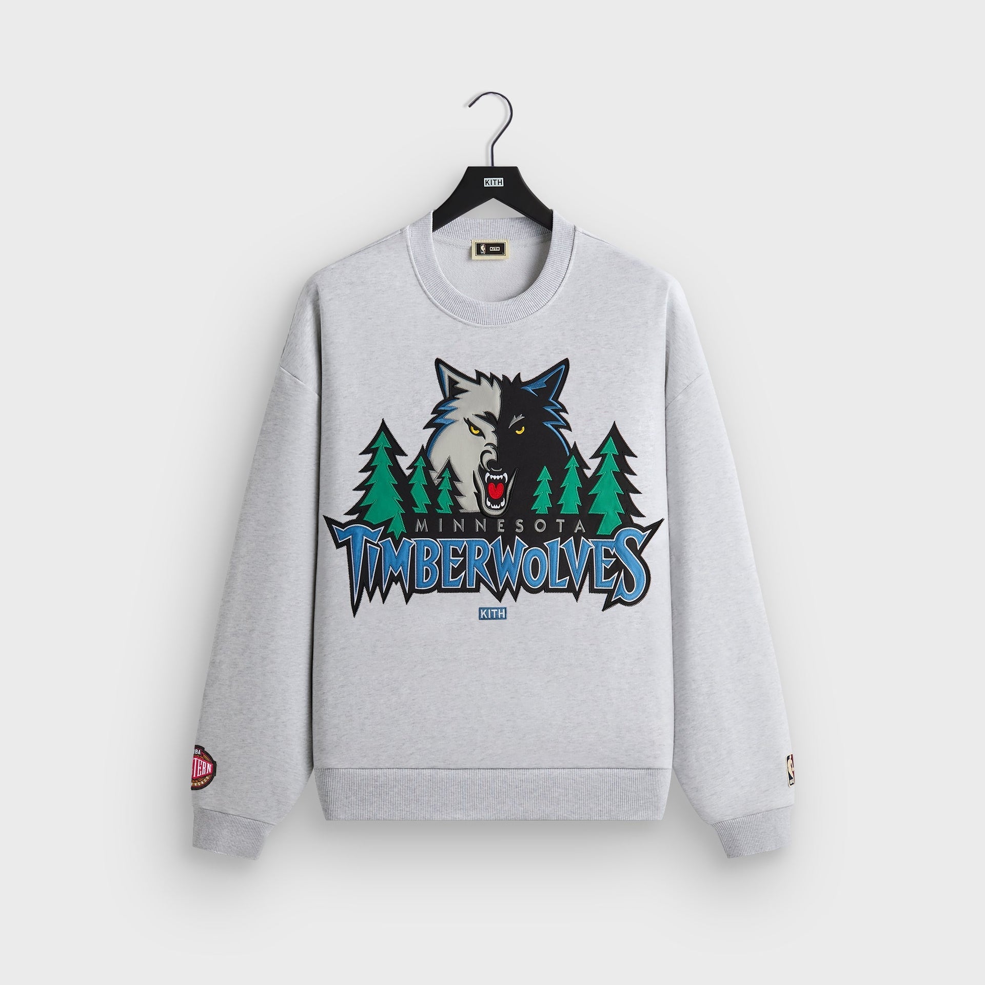 Kith for NBA All-Star Minnesota Timberwolves Nelson Crewneck - Light Heather Grey - PH
