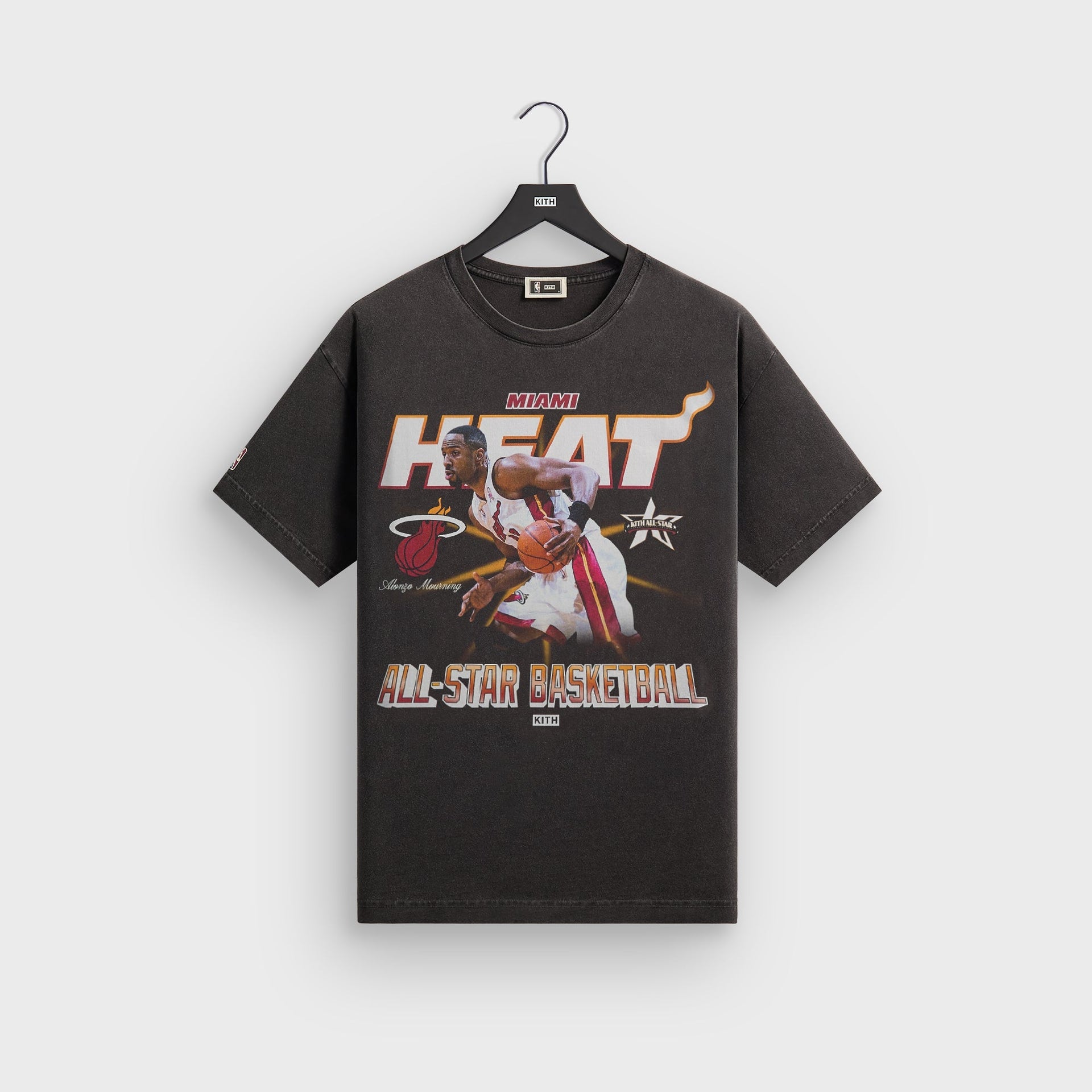 Kith for NBA All-Star Miami Heat Alonzo Mourning Vintage Tee - Black - PH