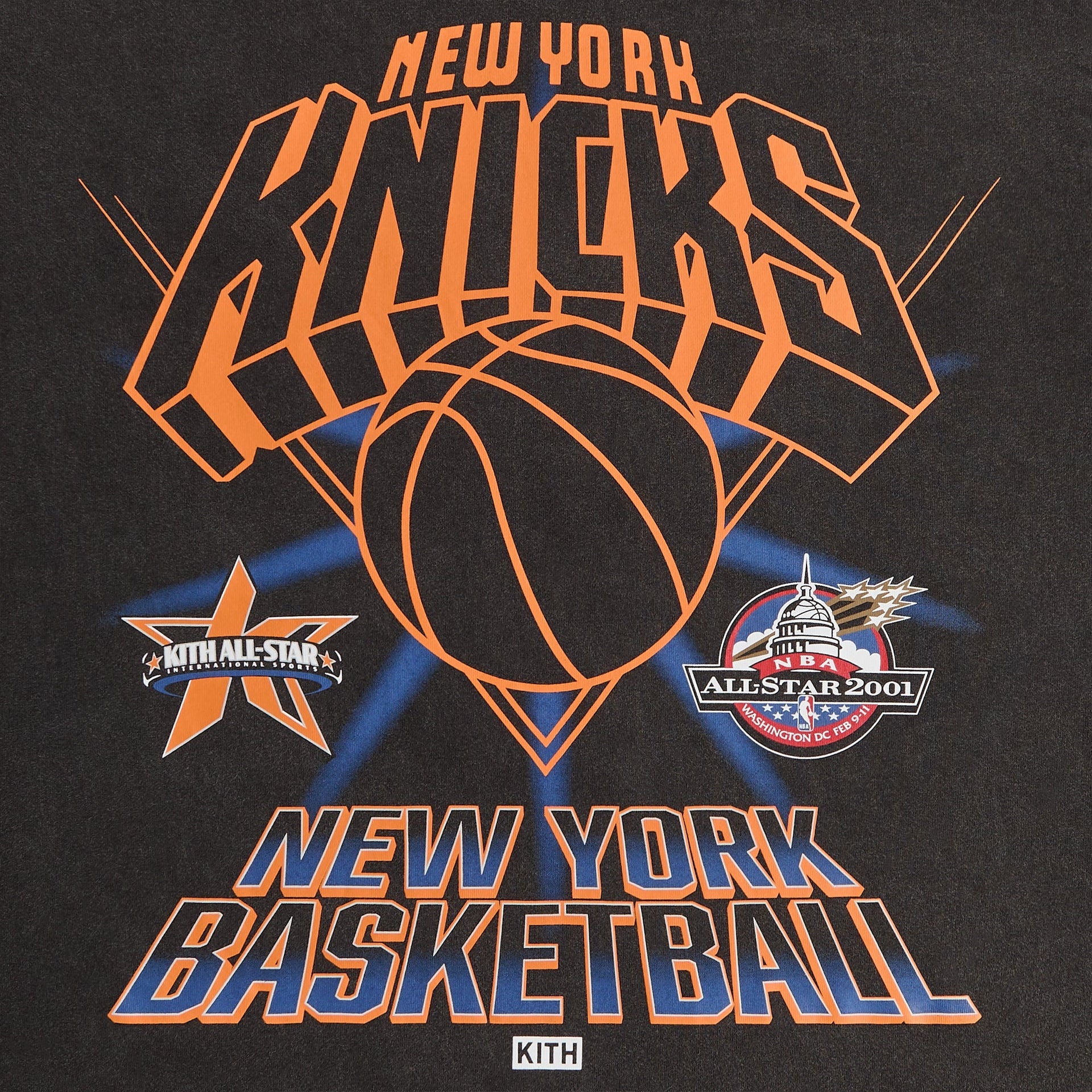 Kith for NBA All-Star New York Knicks Vintage Tee - Black - PH