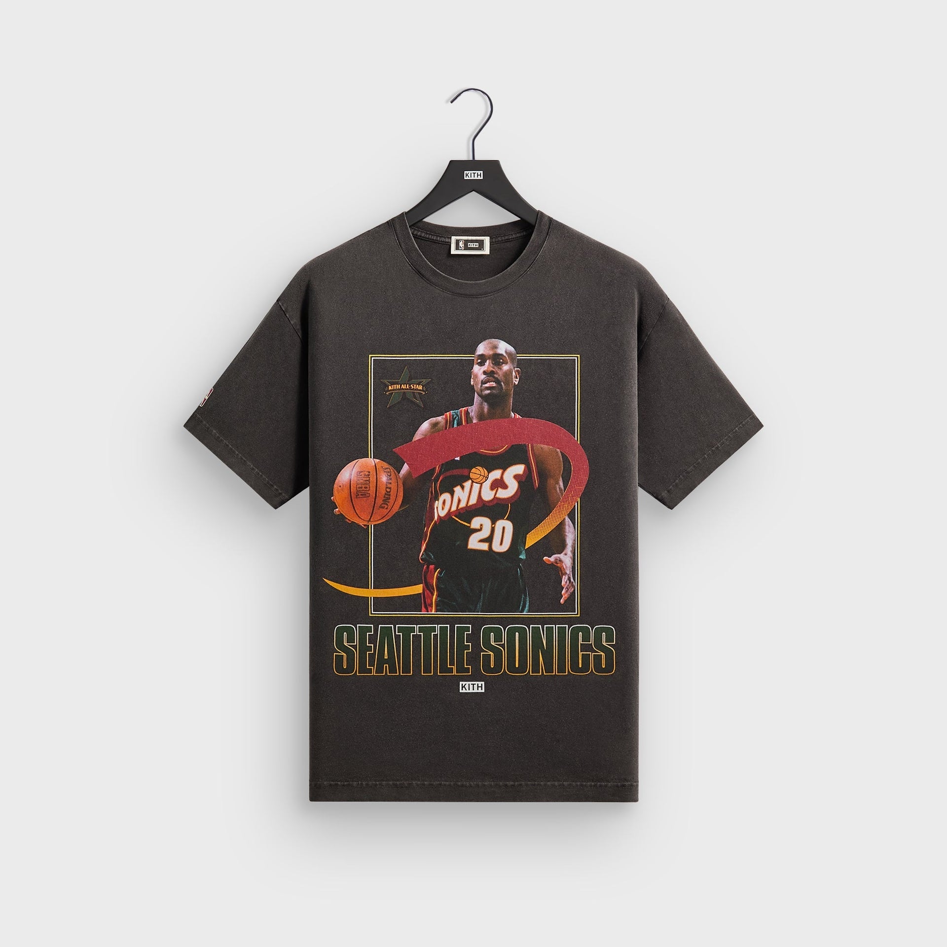 Kith for NBA All-Star Seattle SuperSonics Gary Payton Vintage Tee - Black - PH