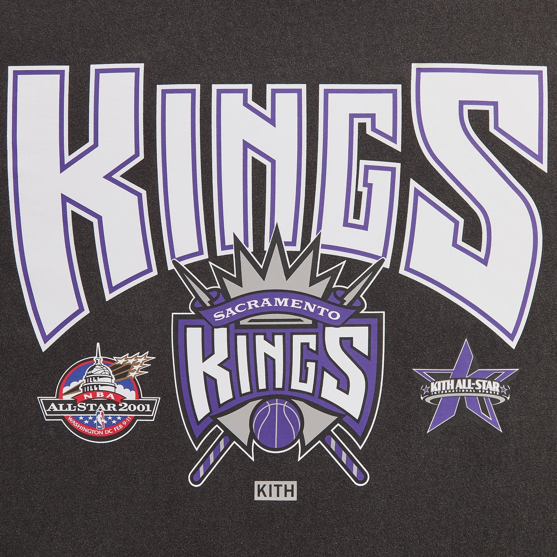 Kith for NBA All-Star Sacramento Kings Vintage Tee - Black - PH