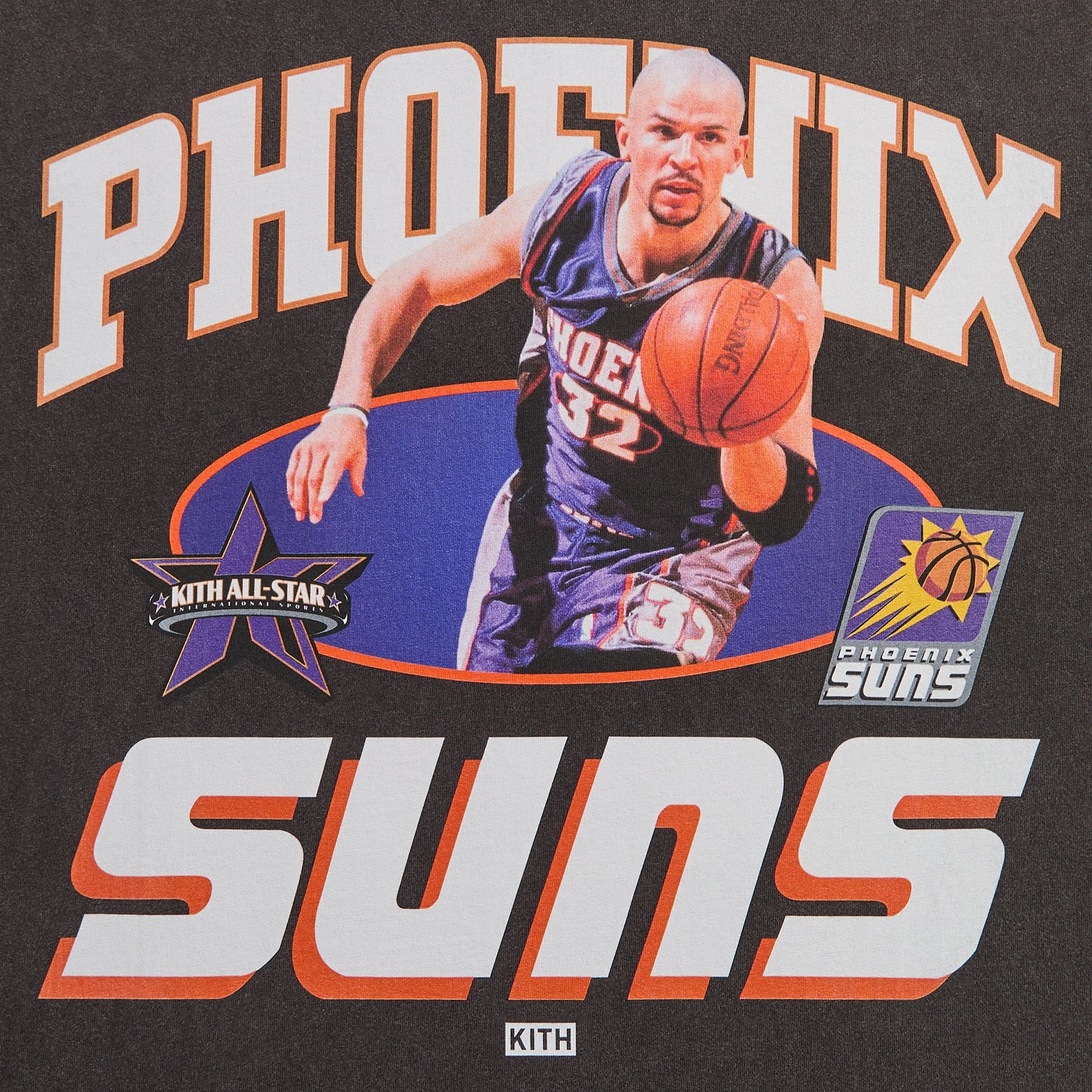 Kith for NBA All-Star Phoenix Suns Jason Kidd Vintage Tee - Black