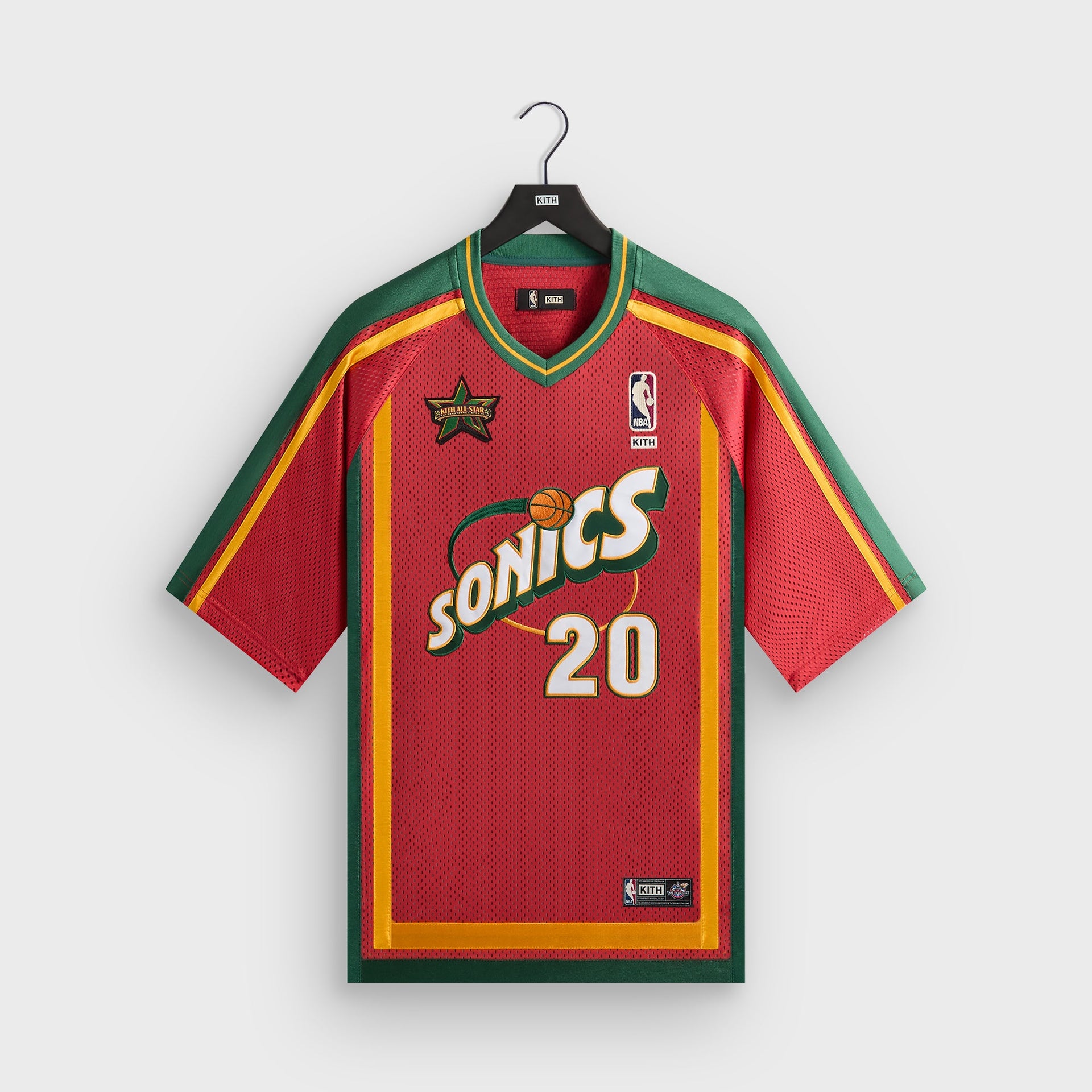 Kith for NBA All-Star Seattle SuperSonics Leon Shirt - Crimson