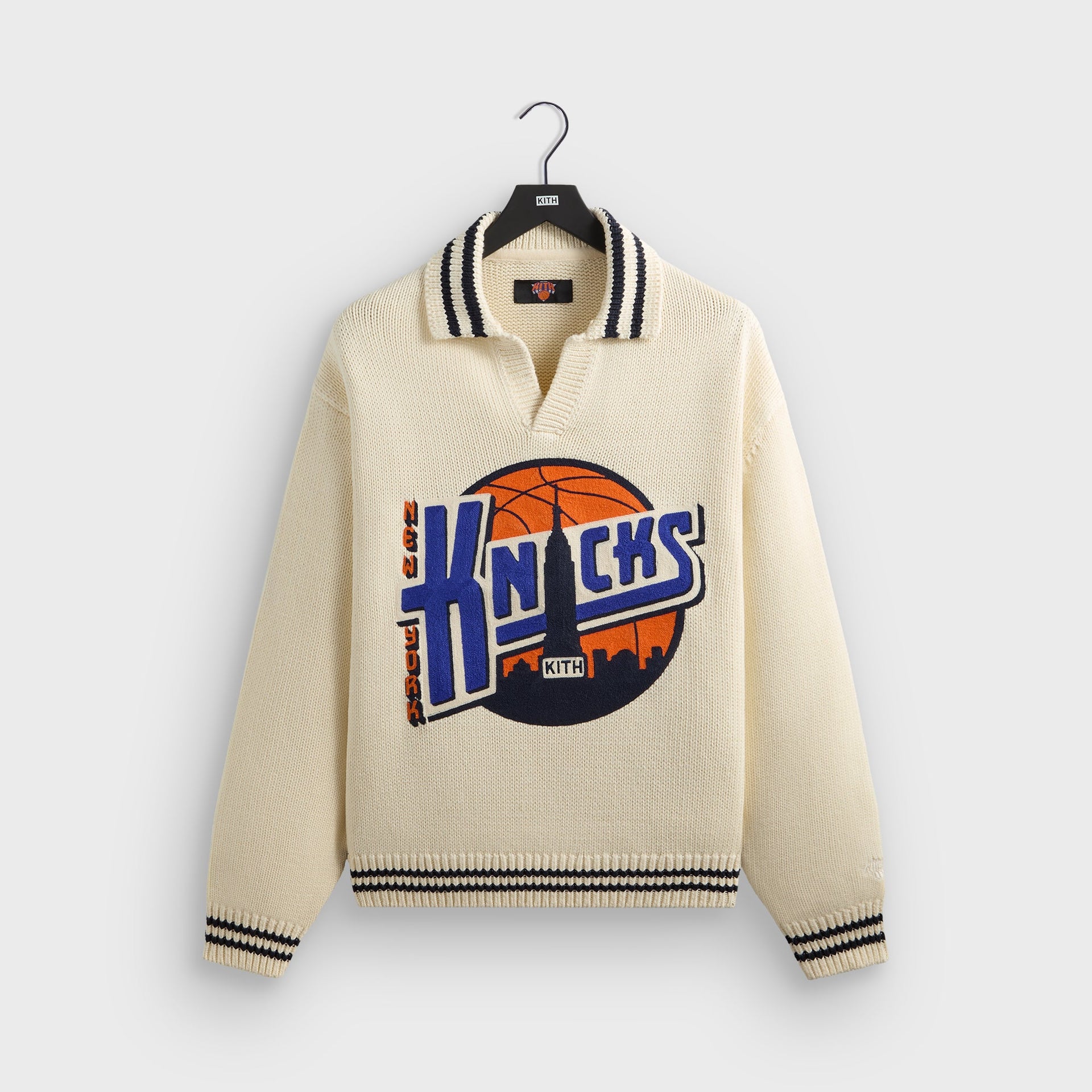 Kith for the New York Knicks Nelson Rugby Sweater - Sandrift