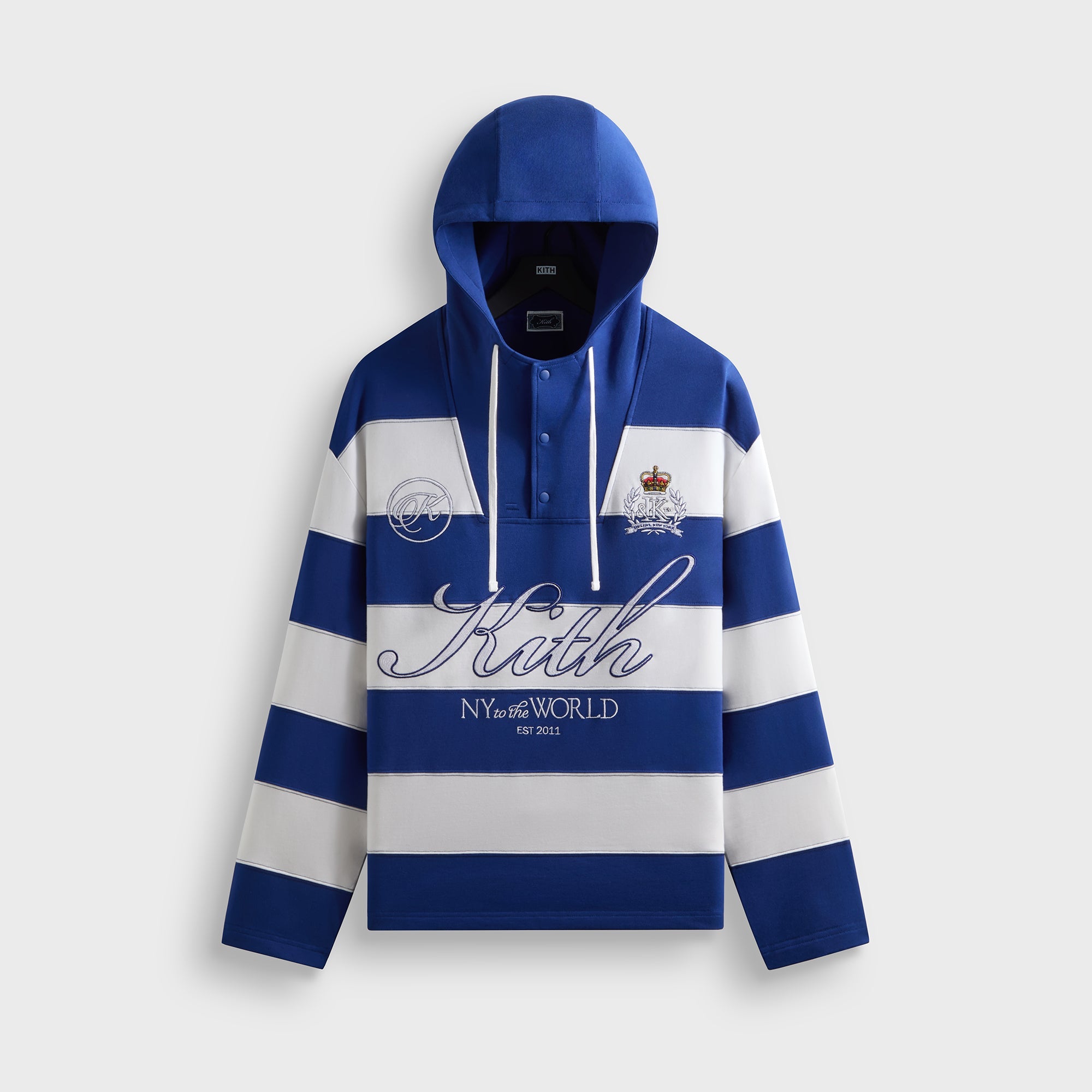 Kith Compact Fleece Striped Caleb Anorak Hoodie - Layer – Kith Europe Kith Compact Fleece Striped Caleb Anorak Hoodie - Layer – Kith Europe