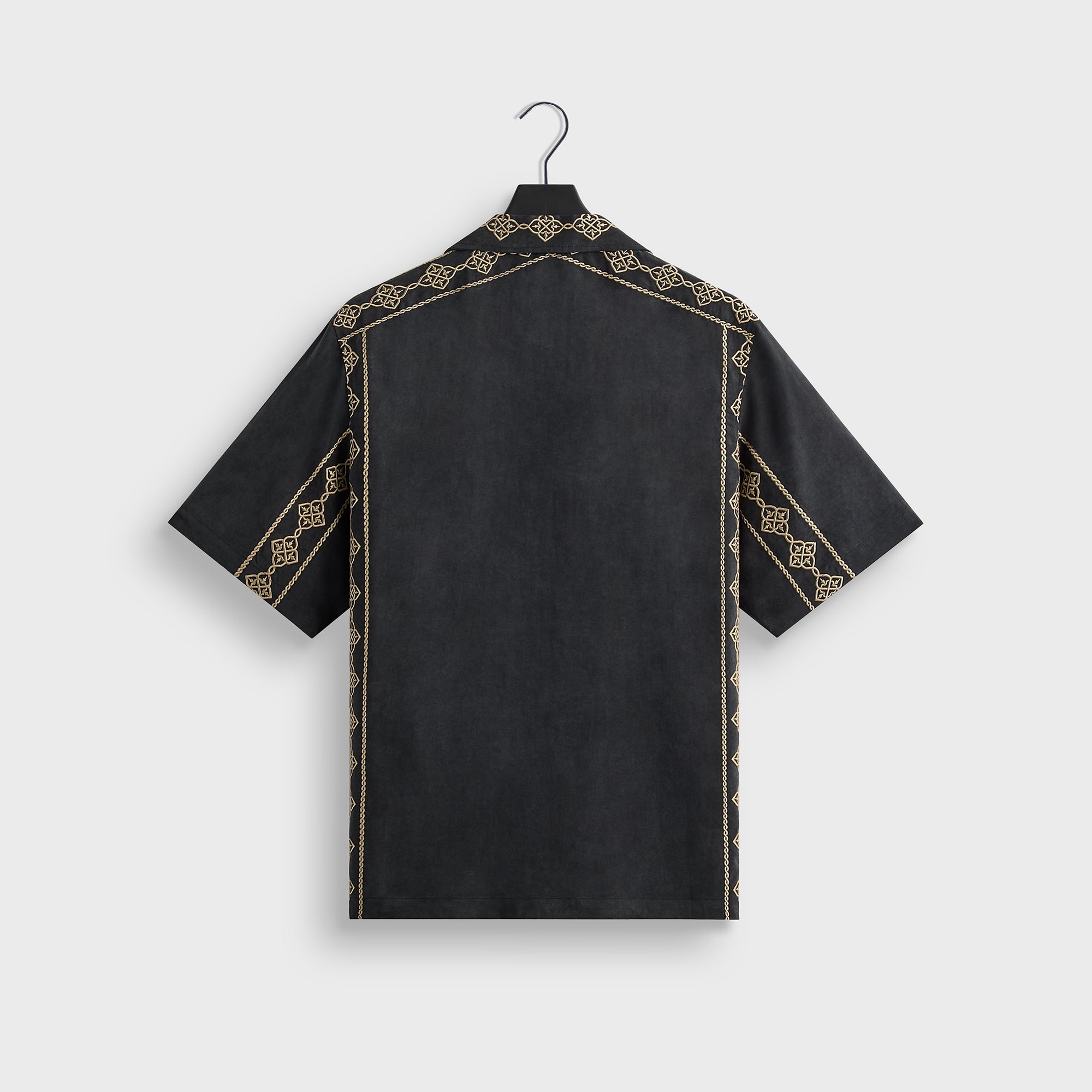 Kith Cupro Linen Thompson Camp Collar Shirt - Black – Kith Europe