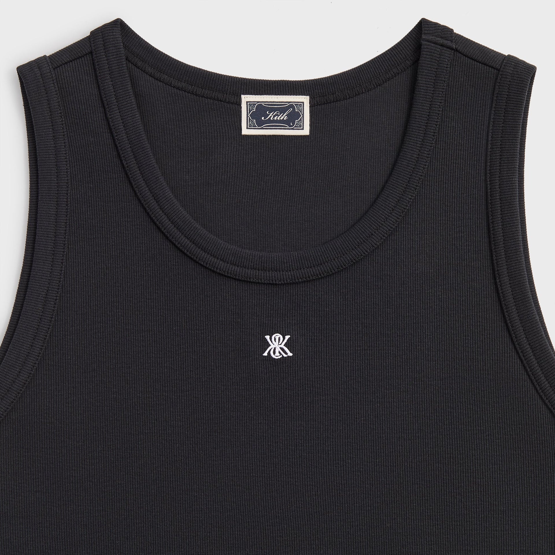 Kith Crest Ribbed Tank - Black