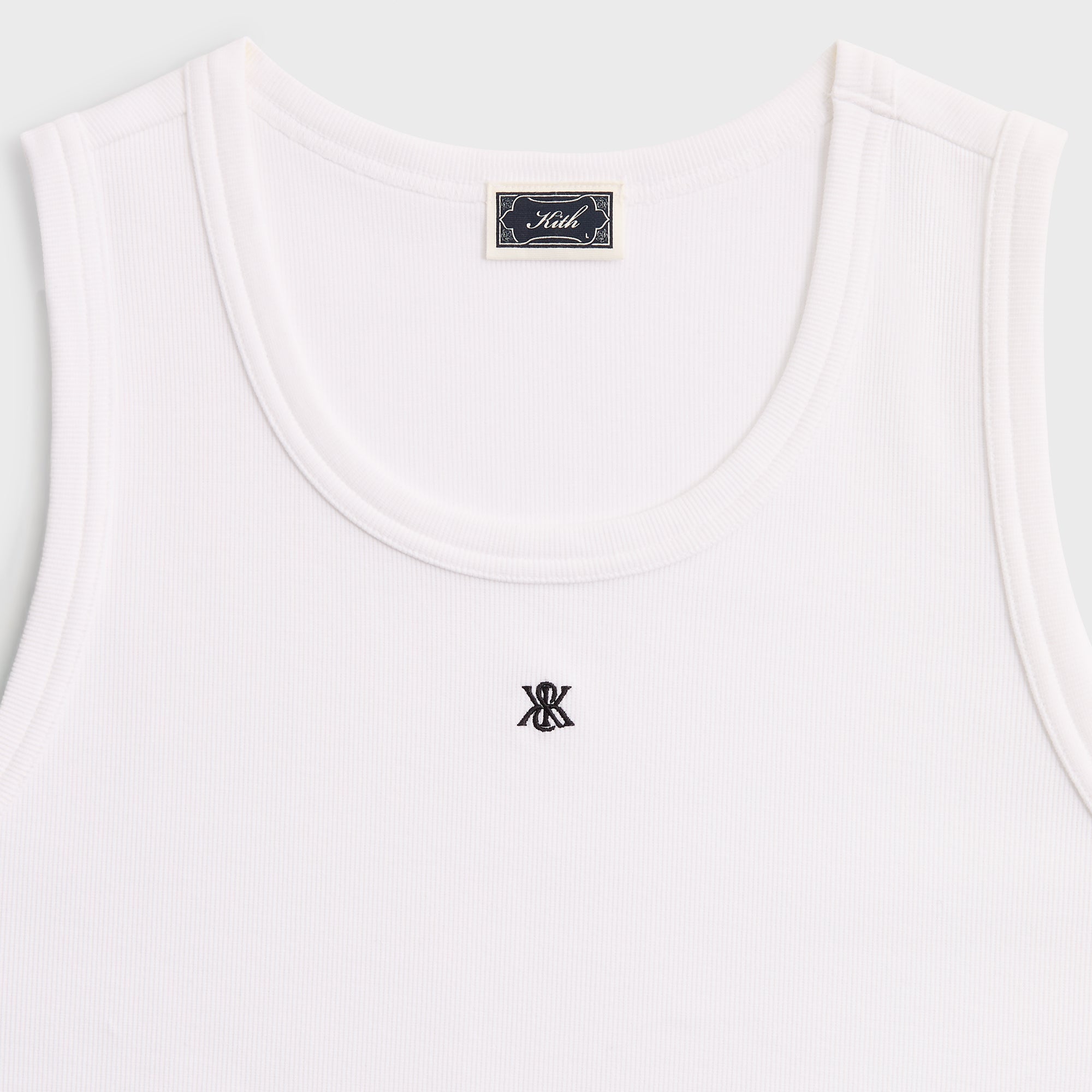 Kith Crest Ribbed Tank - White – Kith Europe