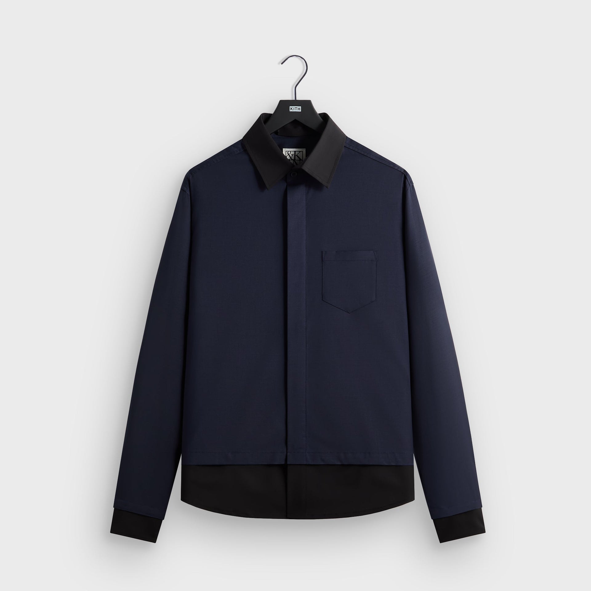 &Kin Tropical Wool Nico Shirt - Nocturnal - PH
