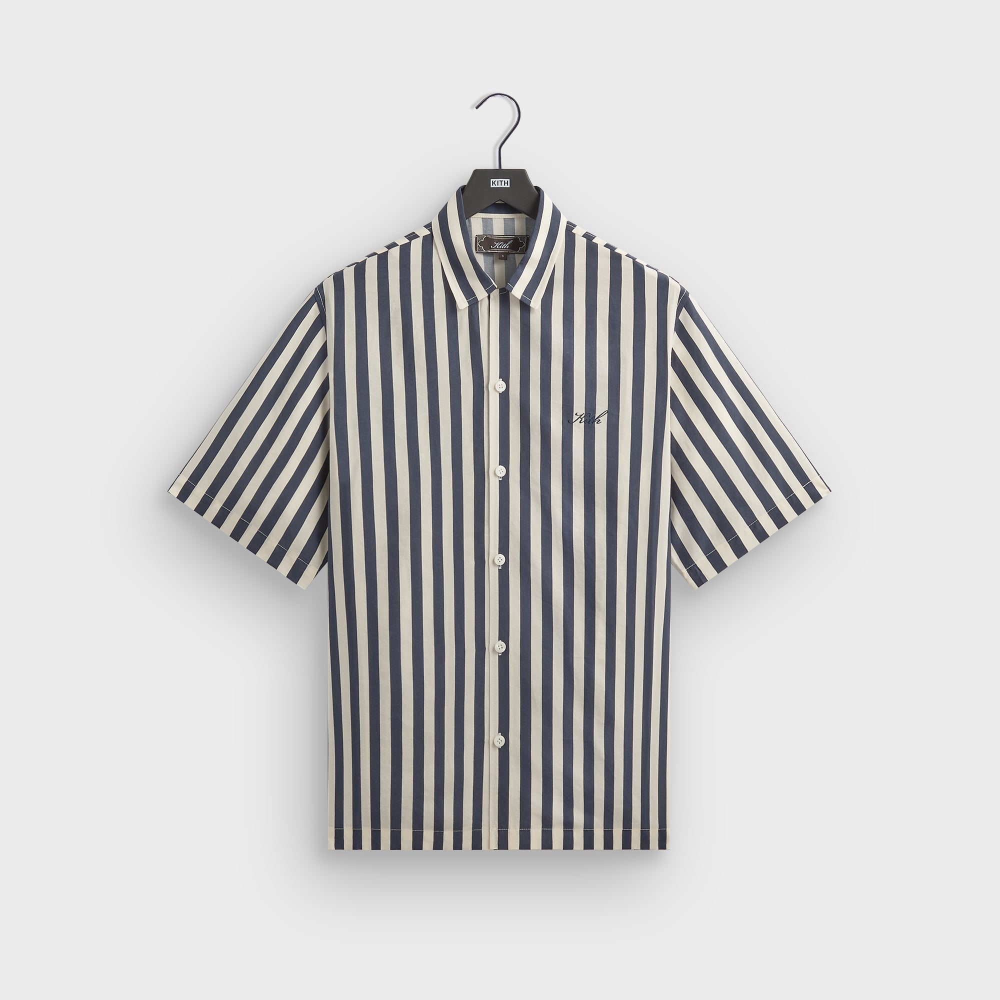 Kith Striped Thompson Camp Collar Shirt - Nocturnal – Kith Europe