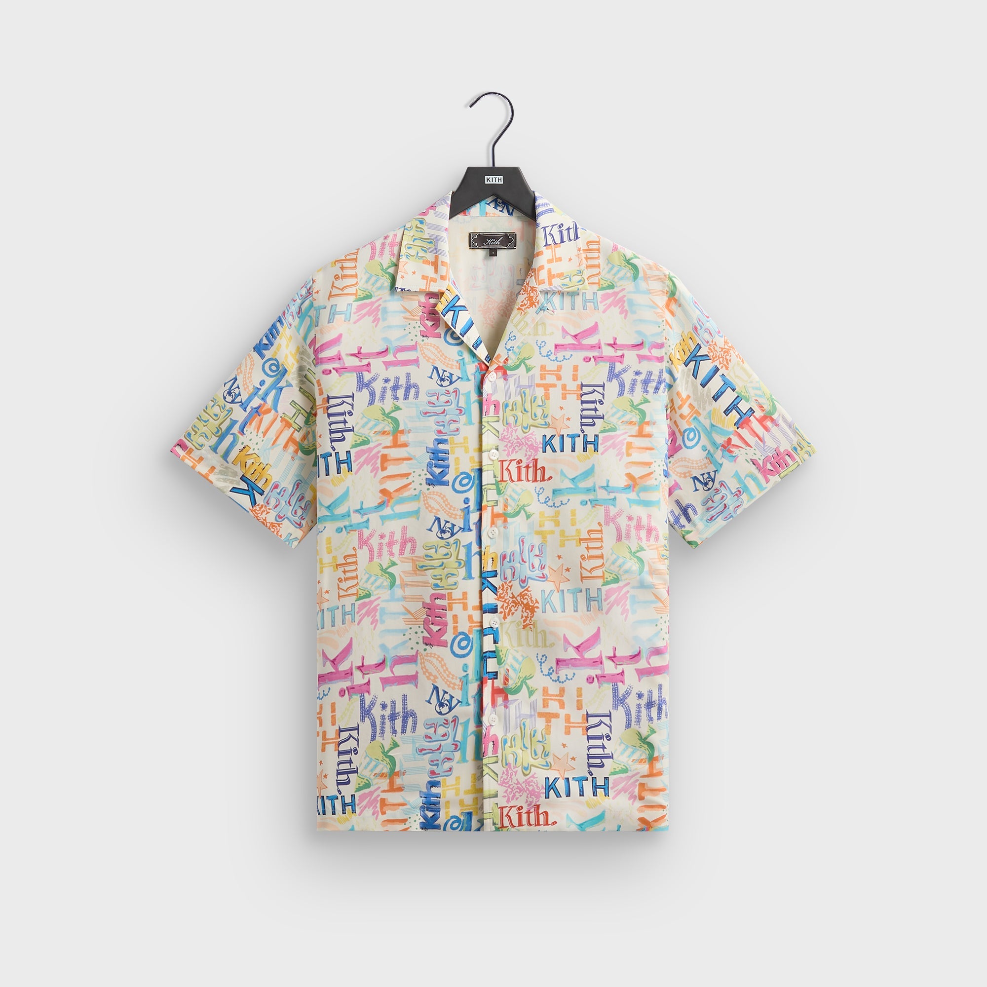 トップス Kith Thompson Printed Camp Collar Shirt Kith Thompson Camp Shirt - Sandrift – Kith Europe