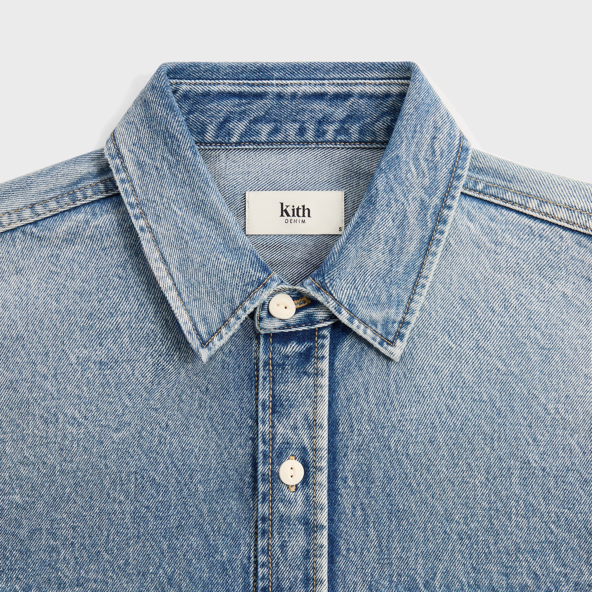 Kith Henson Denim Shirt - Mid Indigo – Kith Europe