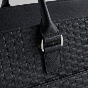 Kith Document Bag in Kith Monogram Saffiano Leather - Black – Kith