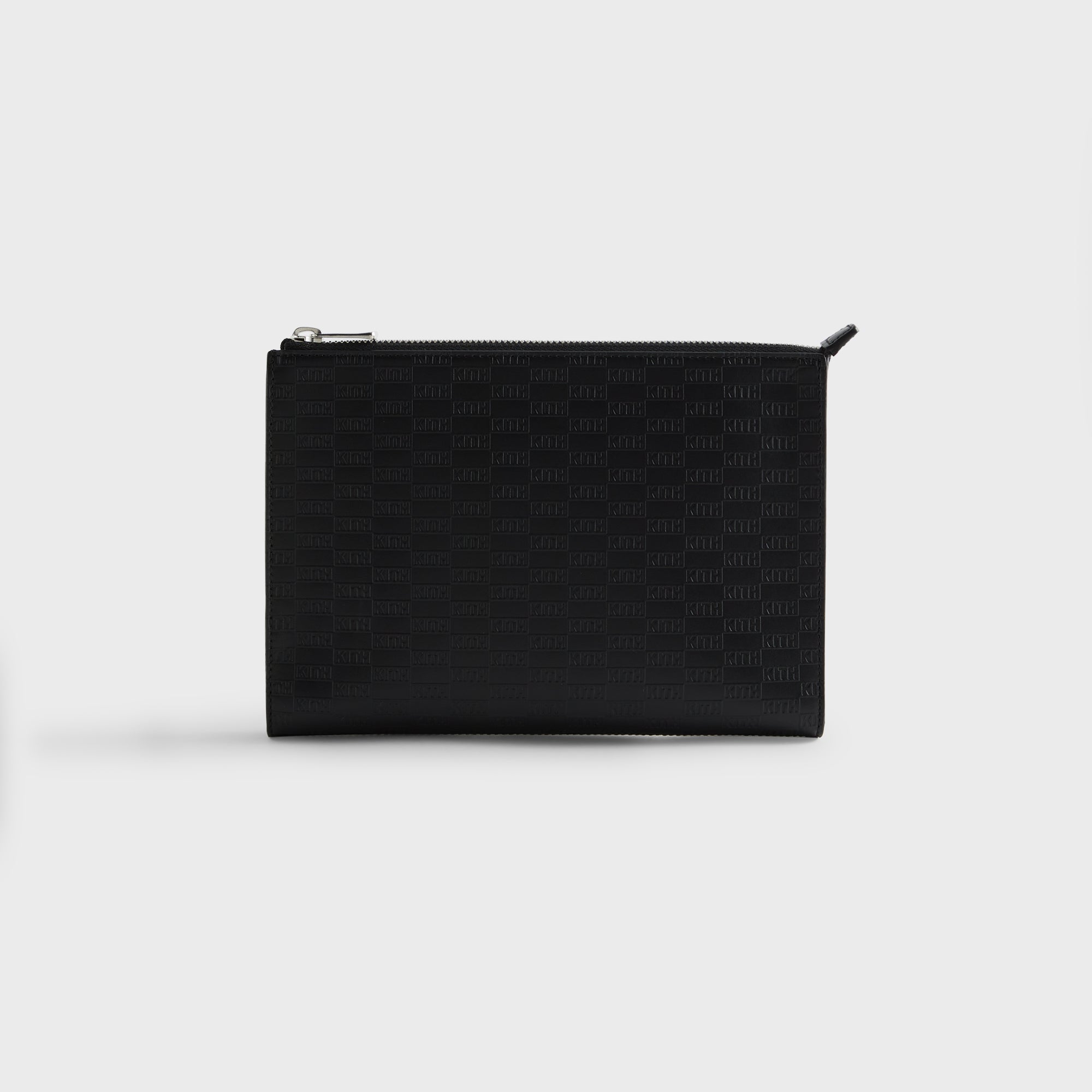KITH ブラックレザー ケース　モノグラム　kith monogram Kith Monogram Zipper Pouch - Black – Kith Europe