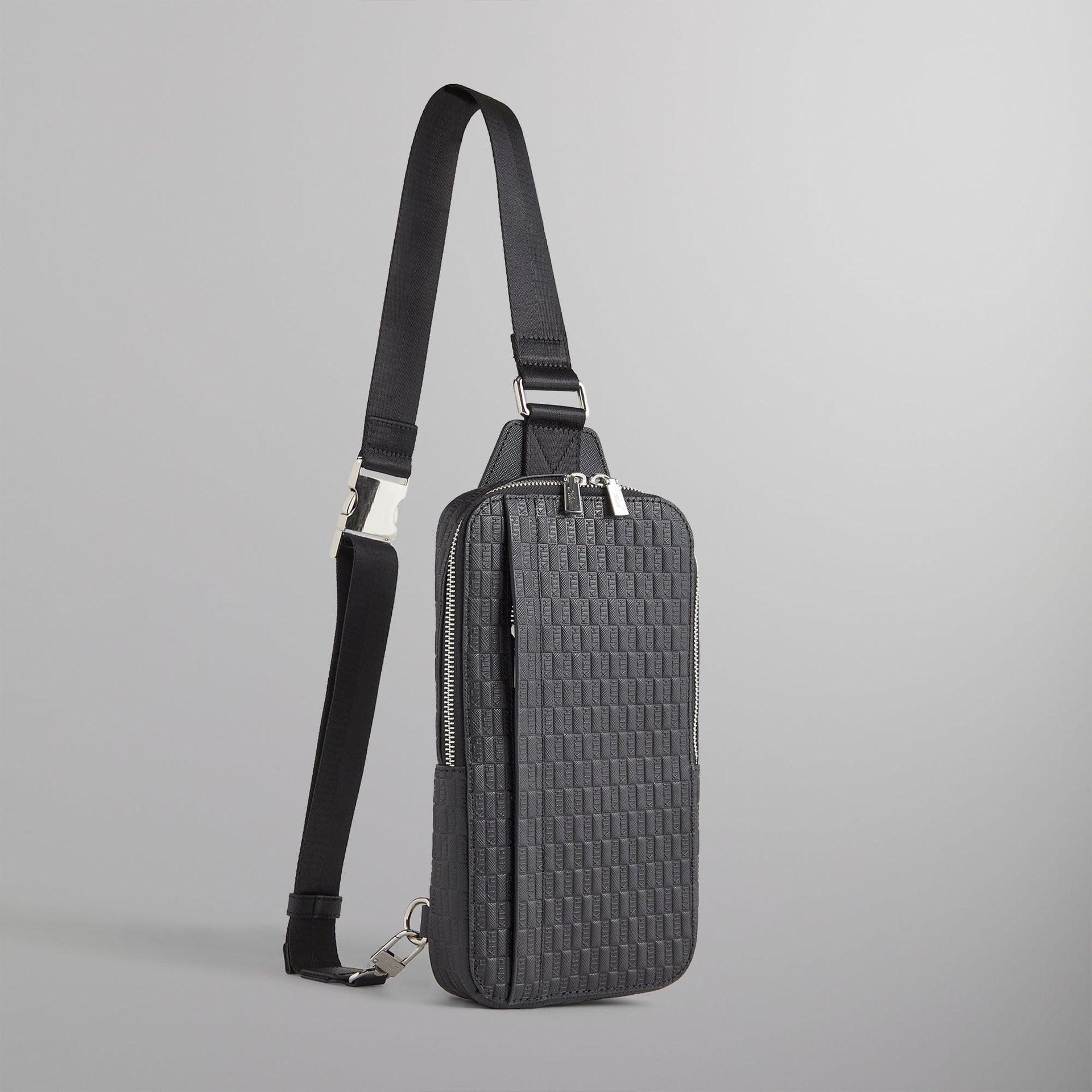 Kith Monogram Leather Stagg Crossbody - Black