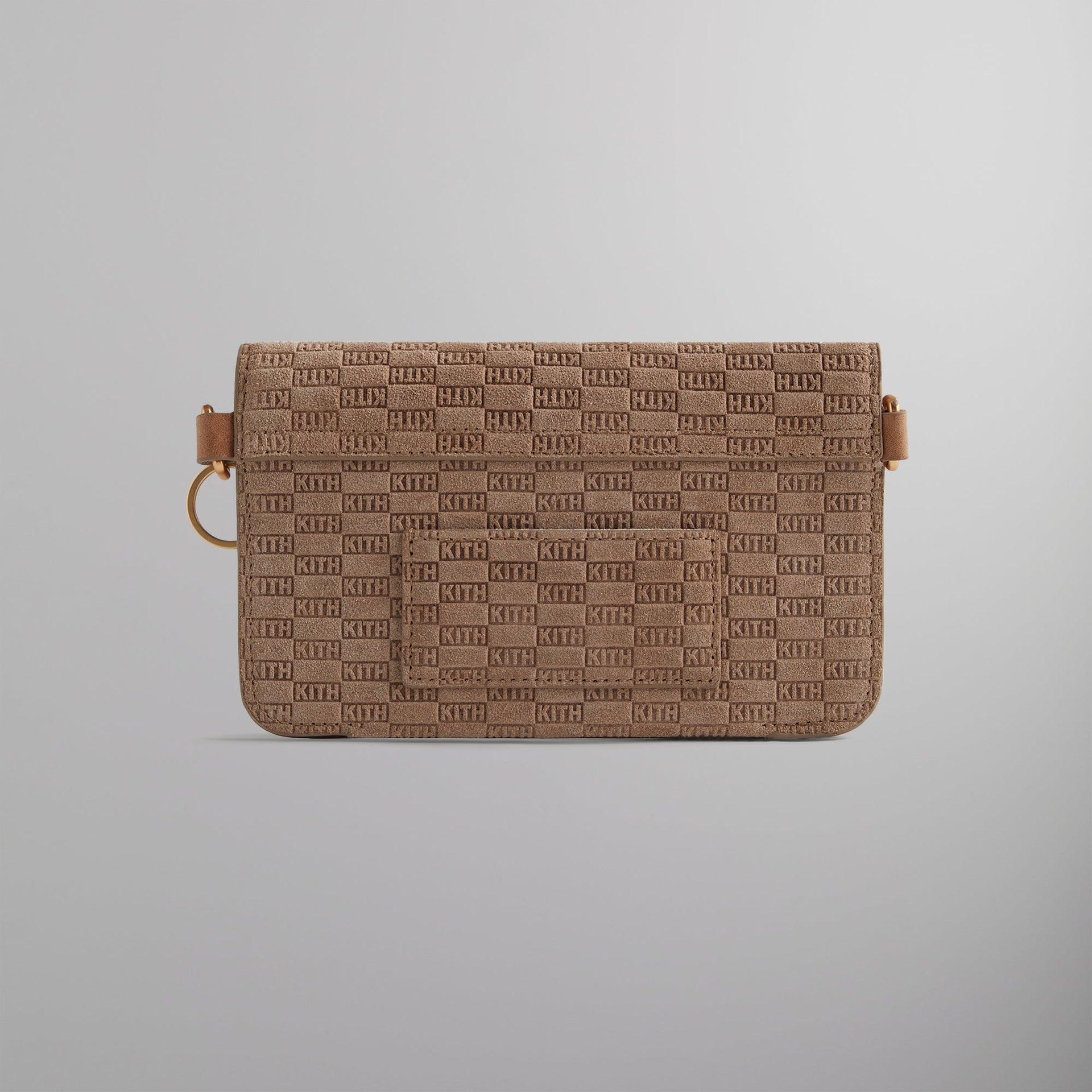 Kith Monogram Suede Double Crossbody Pouch - Loft