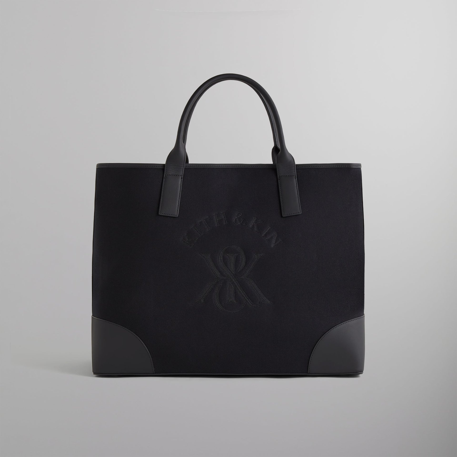 Kith Leather Trimmed Canvas Tote - Black PH