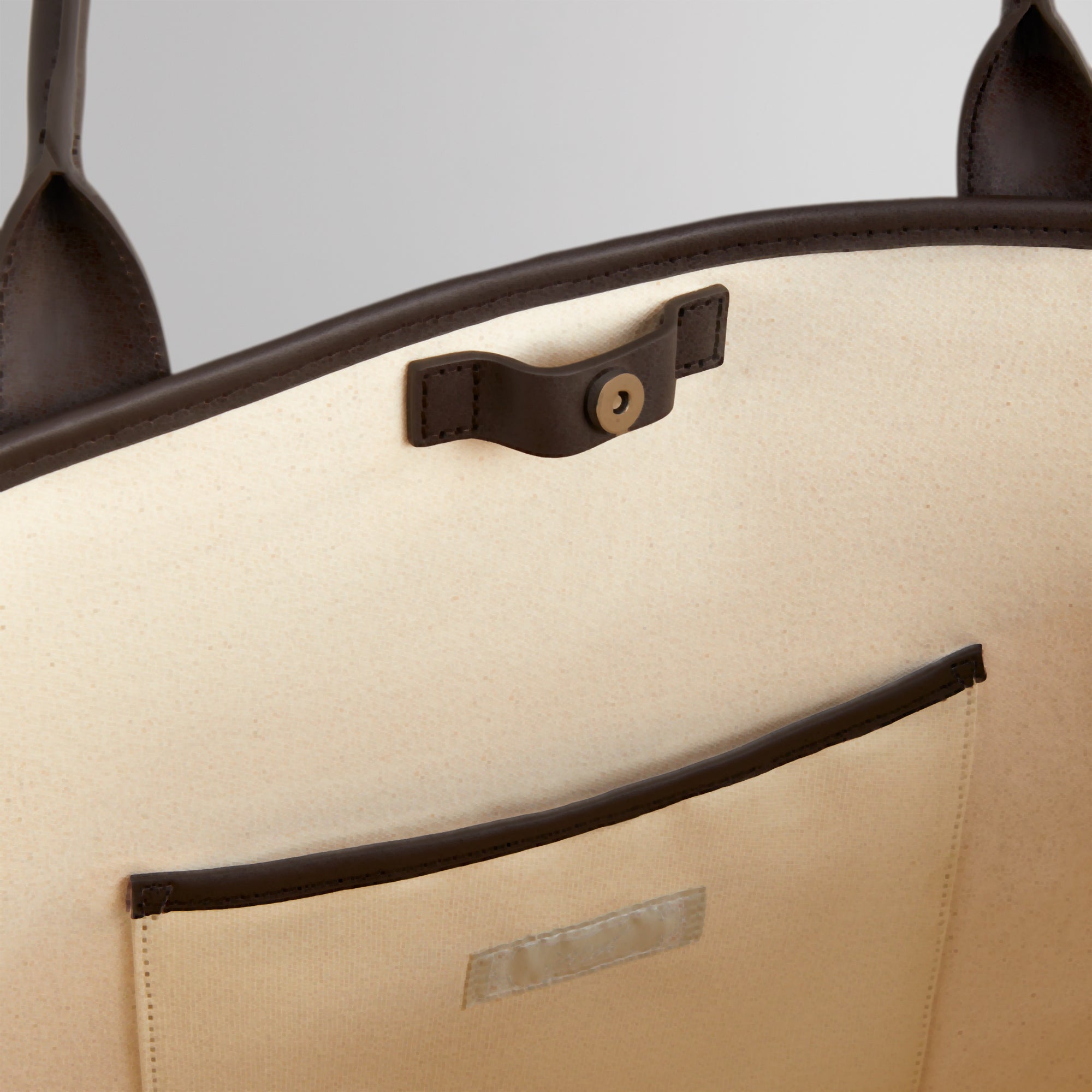 Kith Leather Trimmed Canvas Tote - Sandrift – Kith Europe