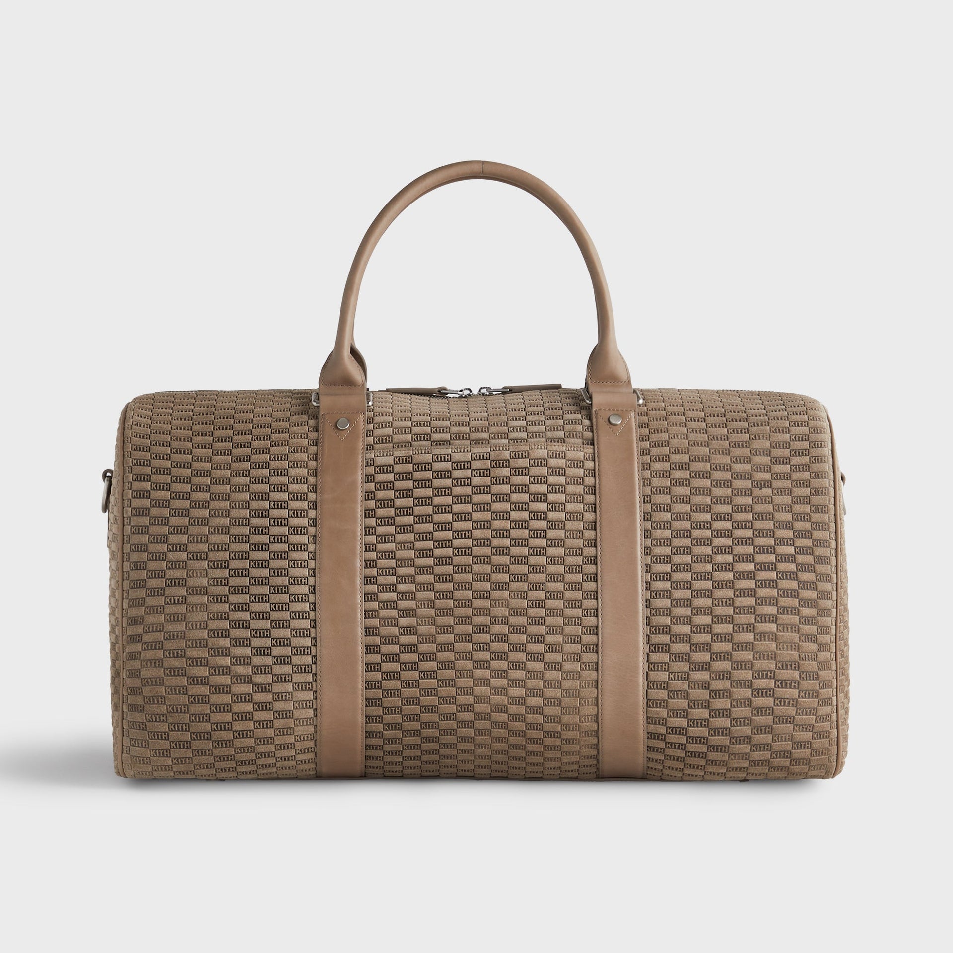 Kith Monogram Suede Duffle Bag - Taupe PH