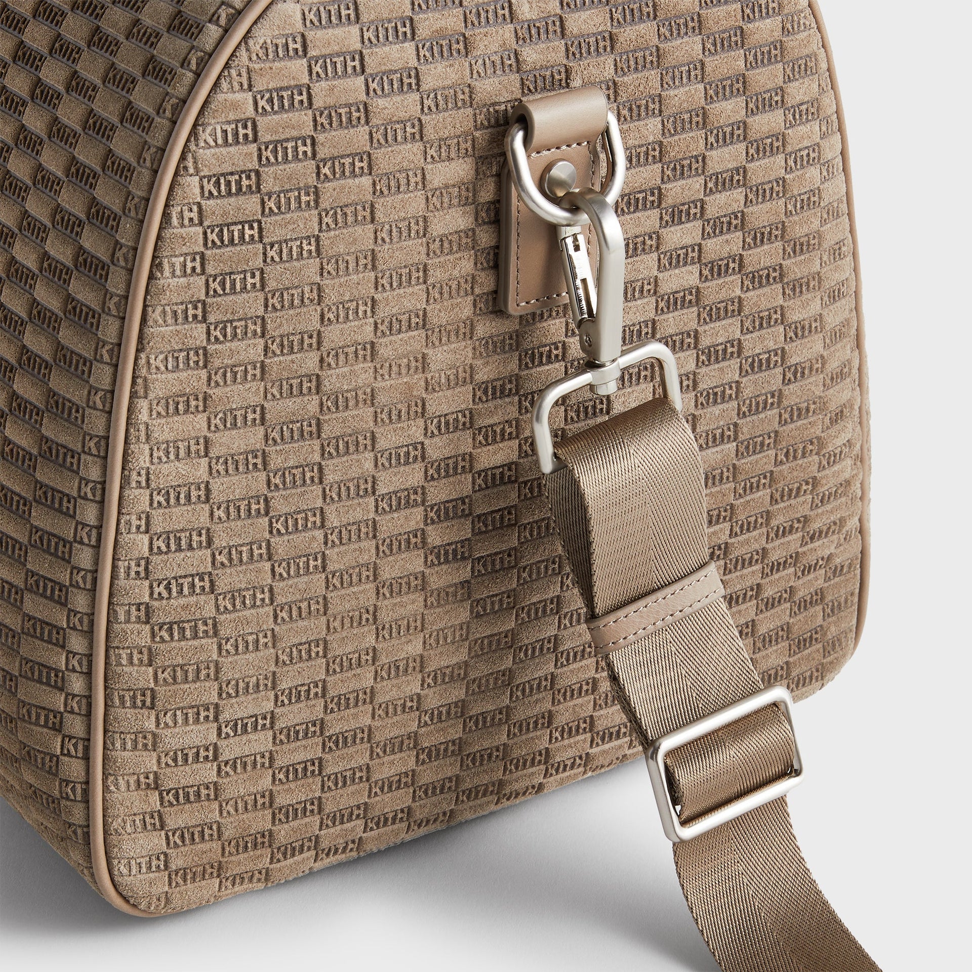 Kith Monogram Suede Duffle Bag - Taupe PH
