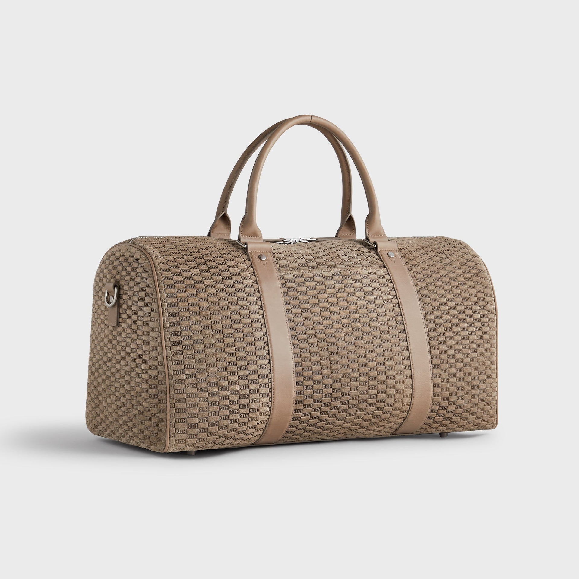 Kith Monogram Suede Duffle Bag - Taupe PH