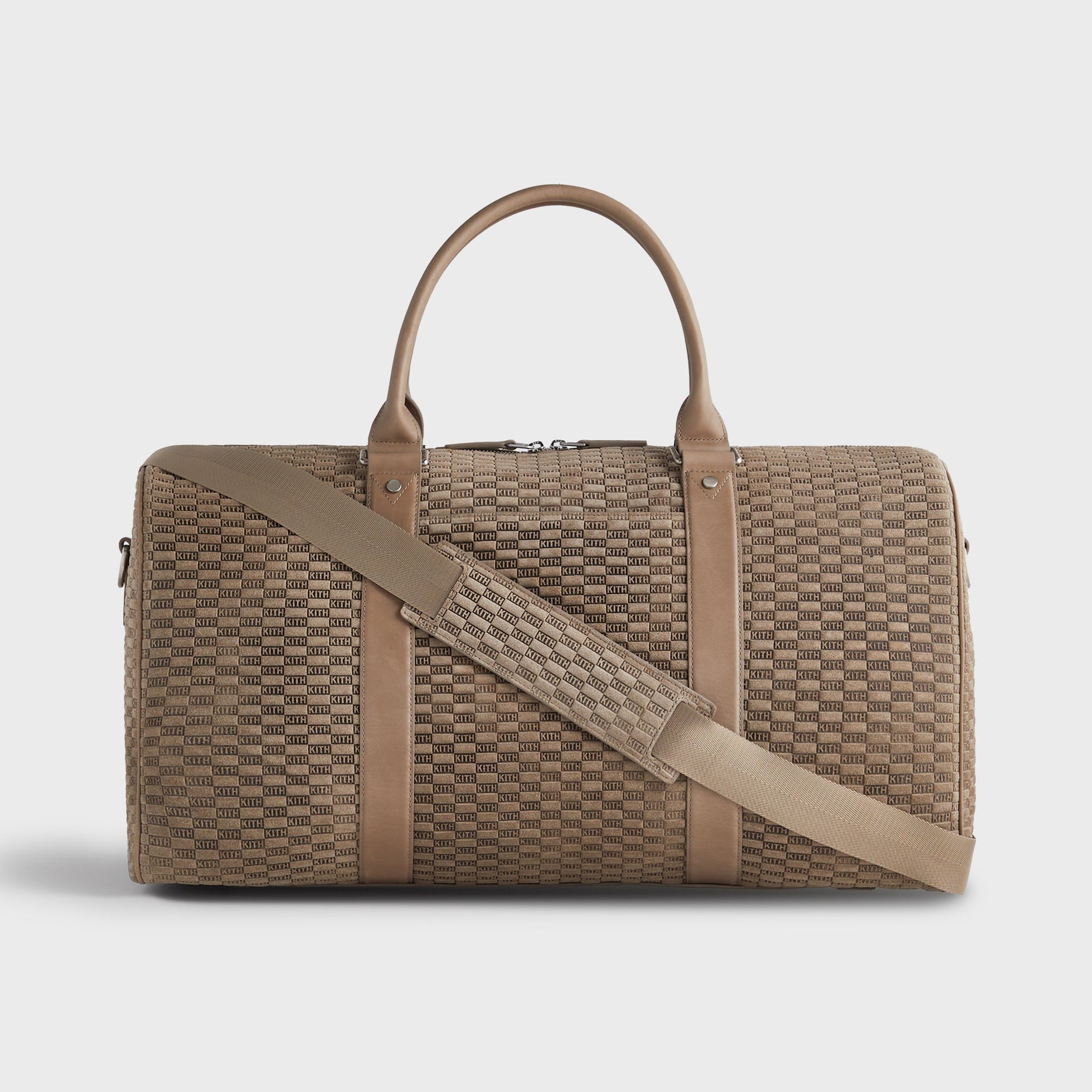 Kith Monogram Suede Duffle Bag - Taupe PH