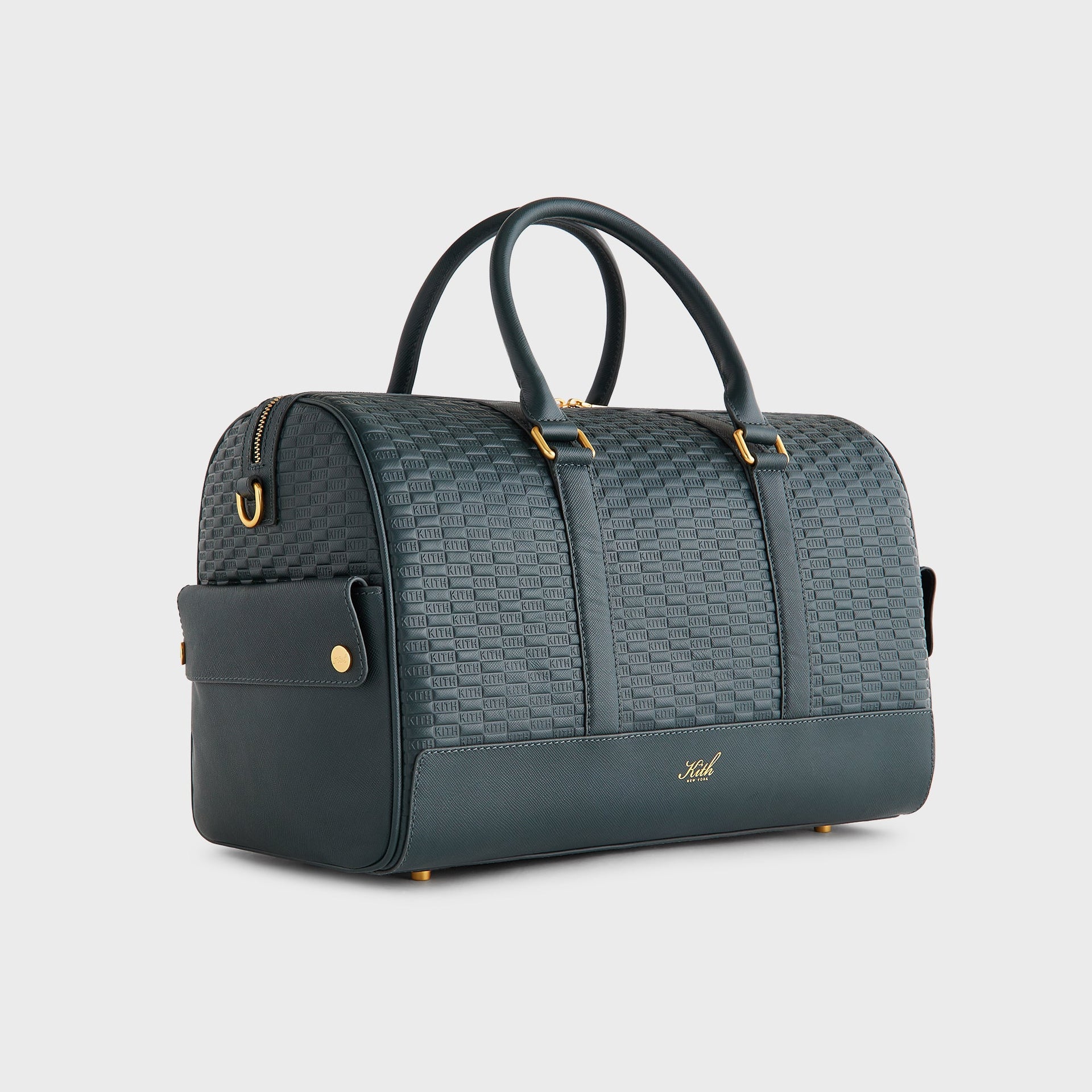 Kith Monogram Leather Explorer Traveler K40 Duffle Bag - Stadium