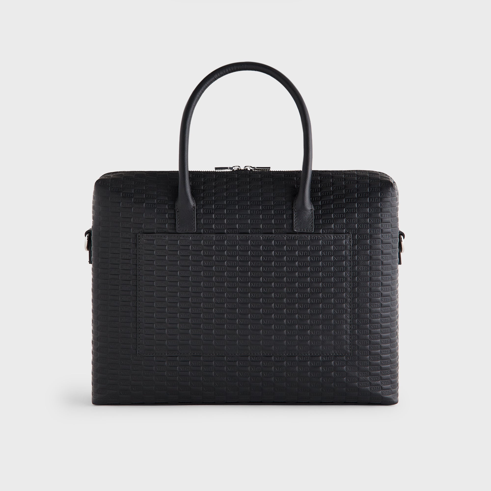 Kith Monogram Leather Messenger Briefcase - Black – Kith Europe