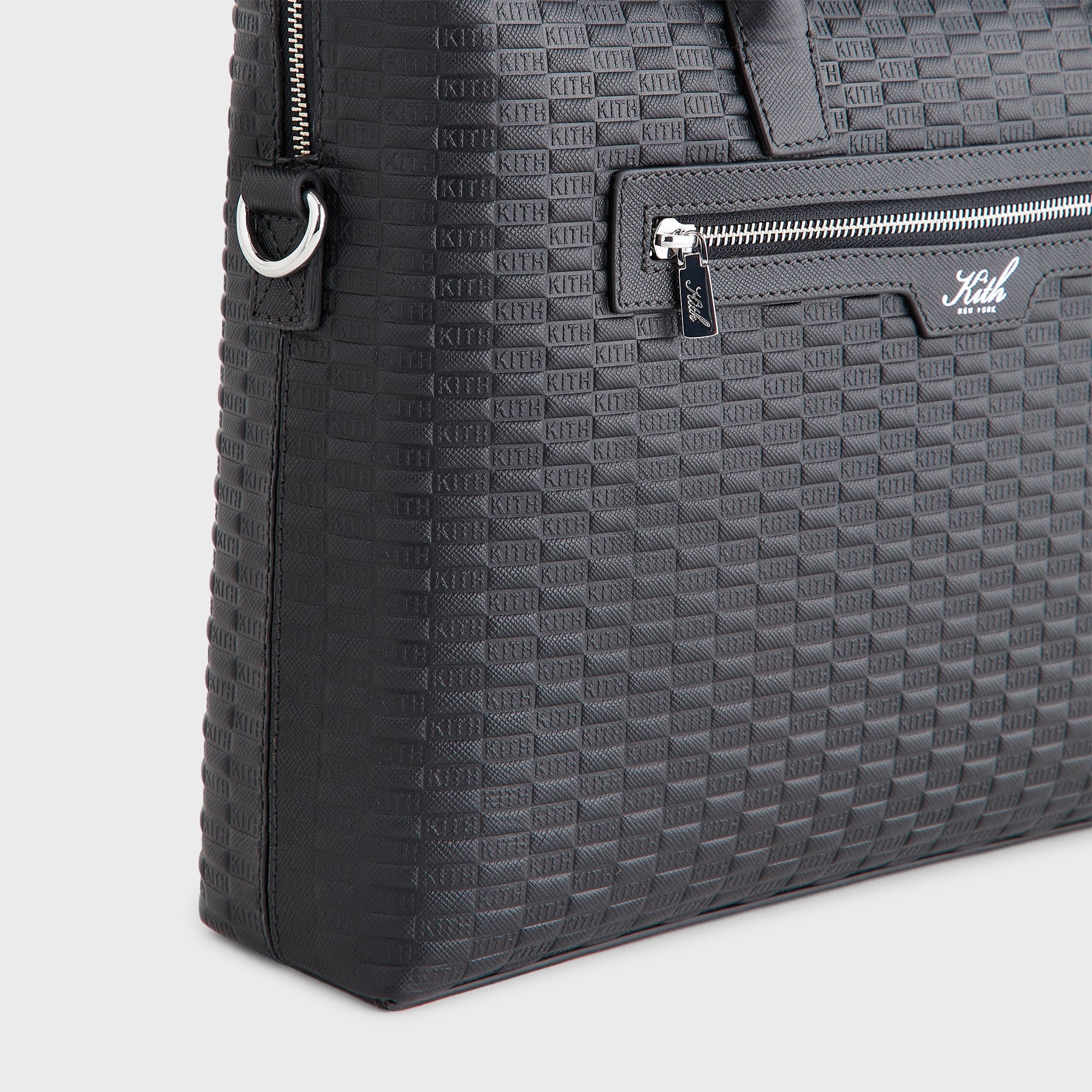 Kith Monogram Leather Messenger Briefcase - Black – Kith Europe Kith Monogram Leather Messenger Briefcase - Black – Kith Europe