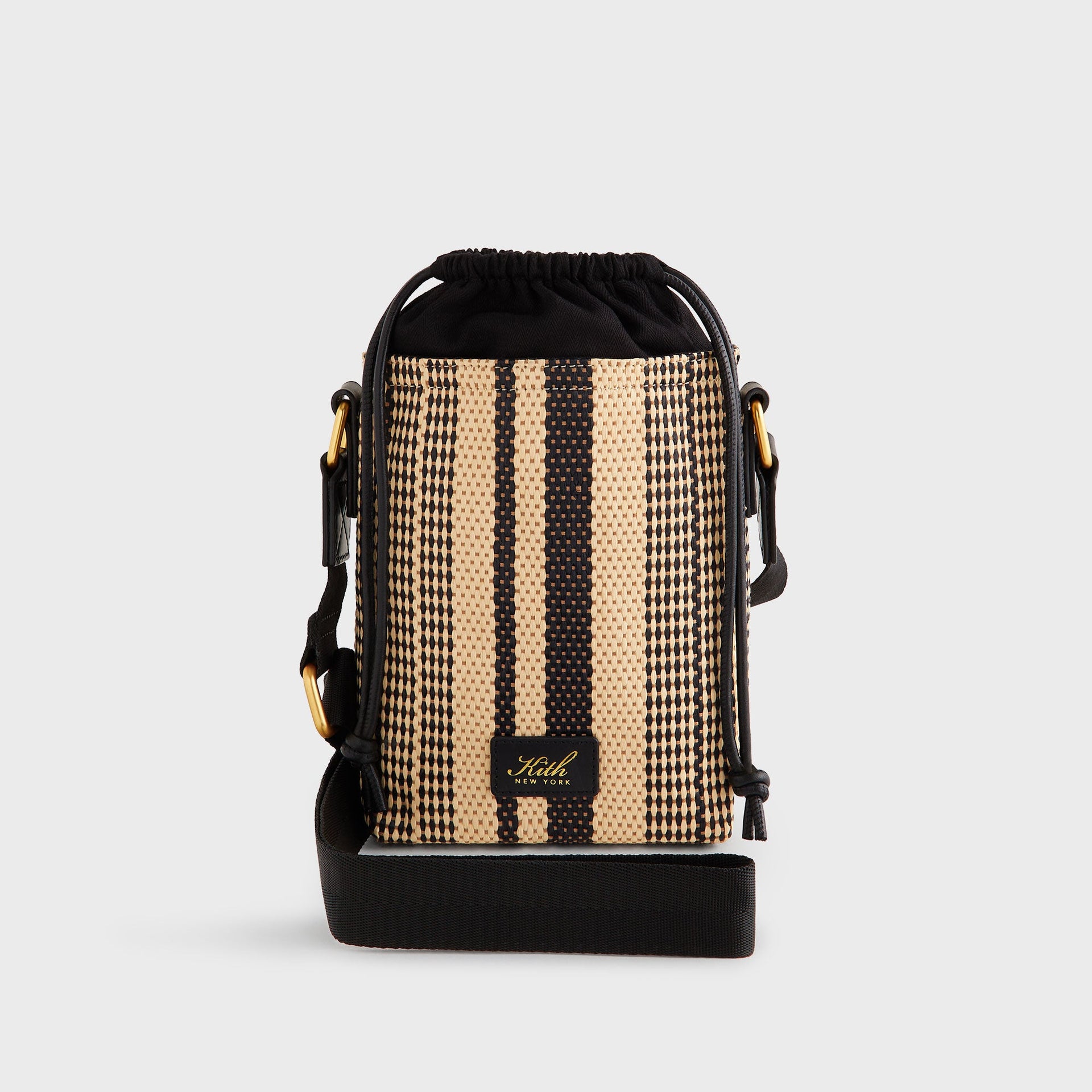 Kith Striped Raffia Drawstring Pouch - Radiant