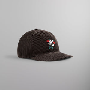 Kith Just Us Corduroy Relaxed Pinch Crown Snapback - Kindling