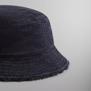 Kith Reversible Bucket Hat in Denim & Sherpa - Black