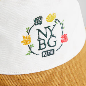 Kith for New York Botanical Garden Two Tone Canvas Dawson Bucket Hat - Sandrift