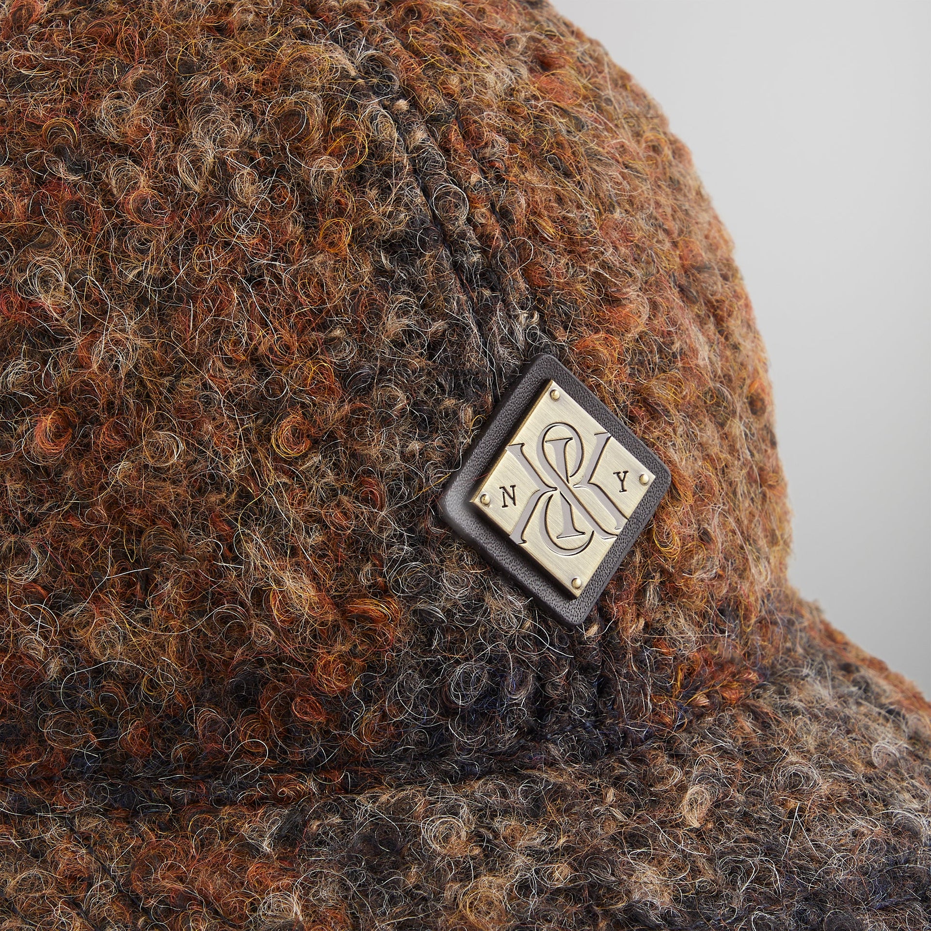 Kith Boucle Check Suede Brim Aaron Cap - Kindling