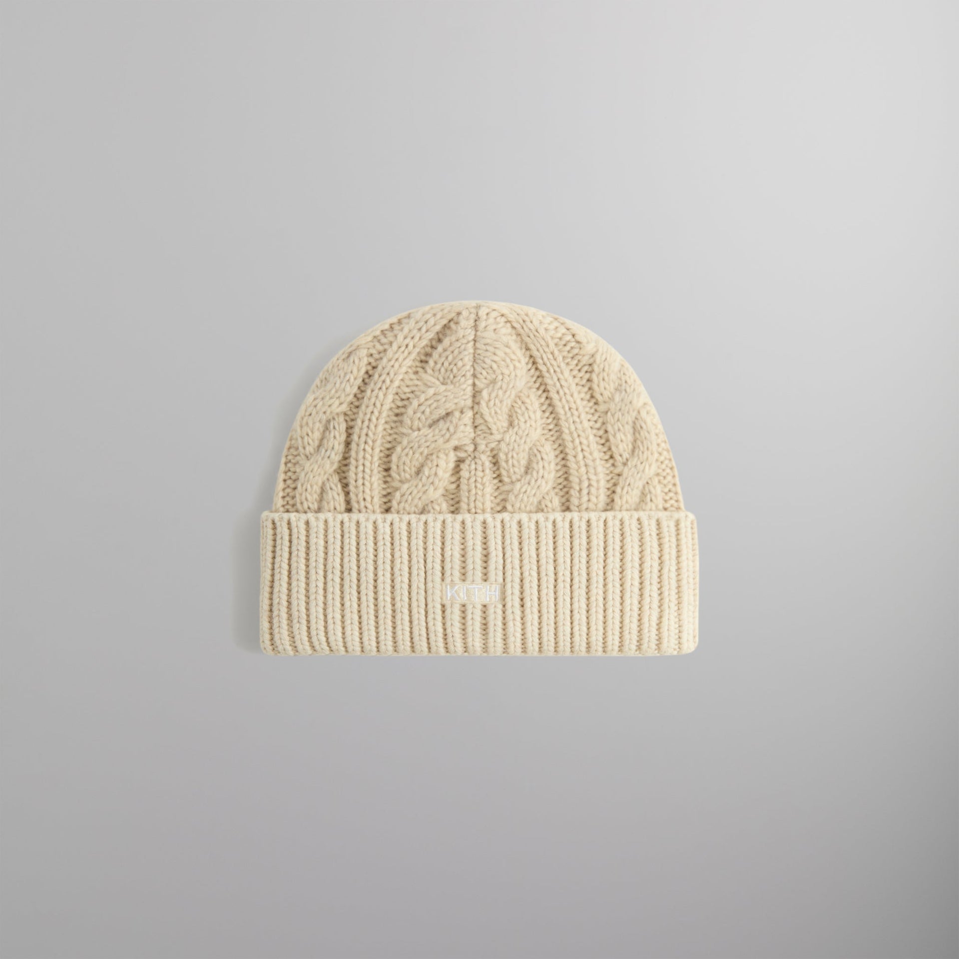 Kithmas Leather Crest Mia Beanie - Heather Oatmeal