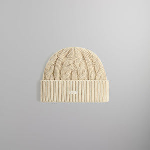 Kithmas Leather Crest Mia Beanie - Heather Oatmeal