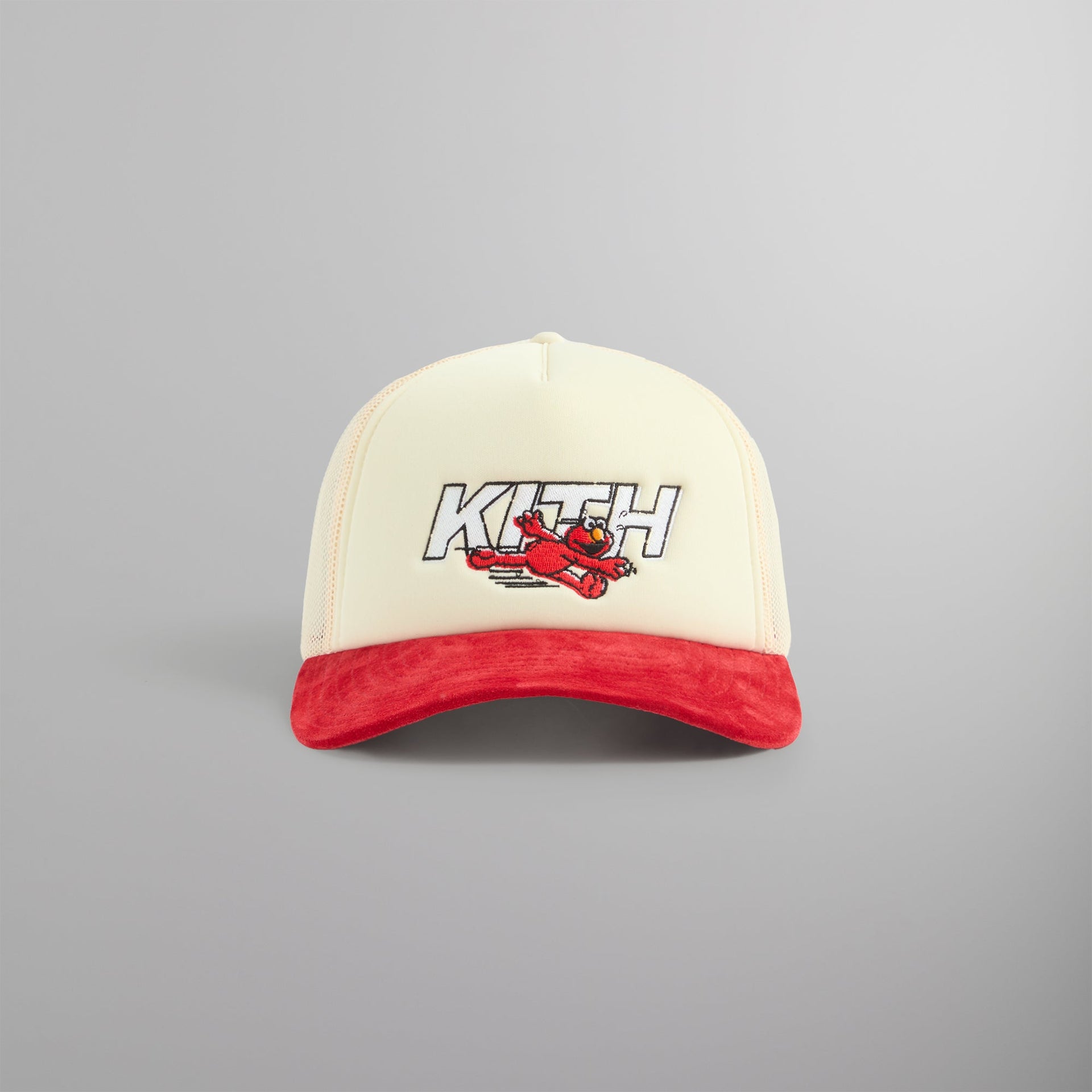 Kith for Sesame Street Fast Elmo Nolan Trucker Cap - Sandrift