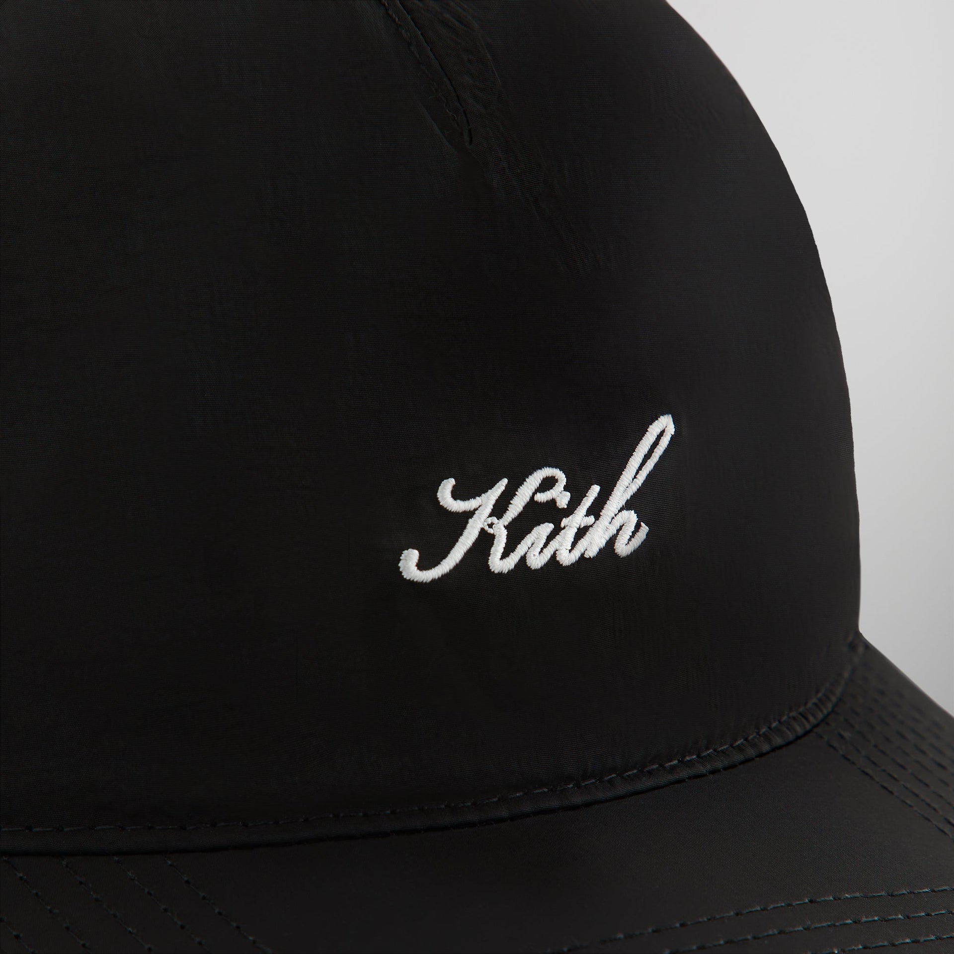 Kith Script Wrinkle Nylon Bay Low Profile Pinch Crown Cap - Black