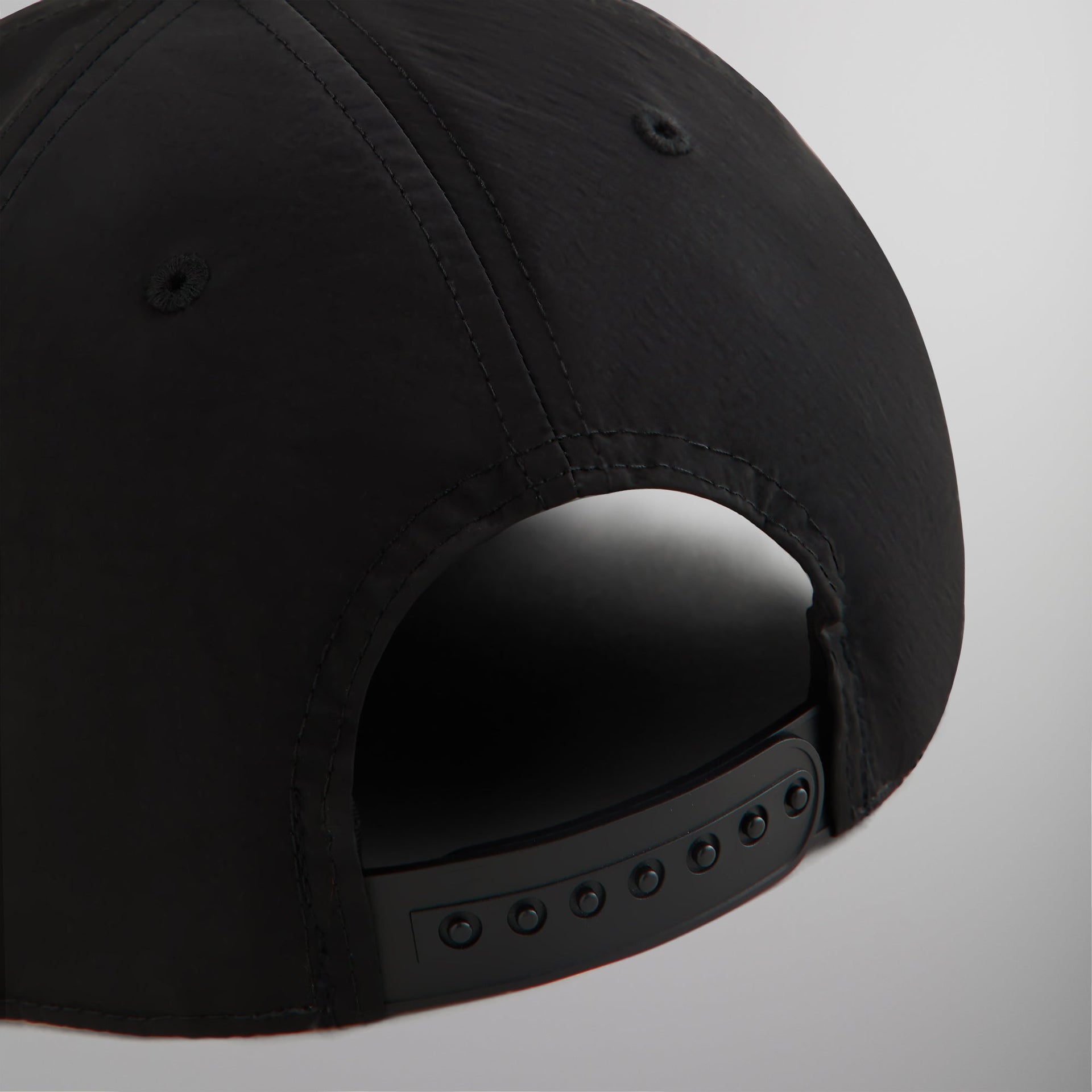 Kith Script Wrinkle Nylon Bay Low Profile Pinch Crown Cap - Black