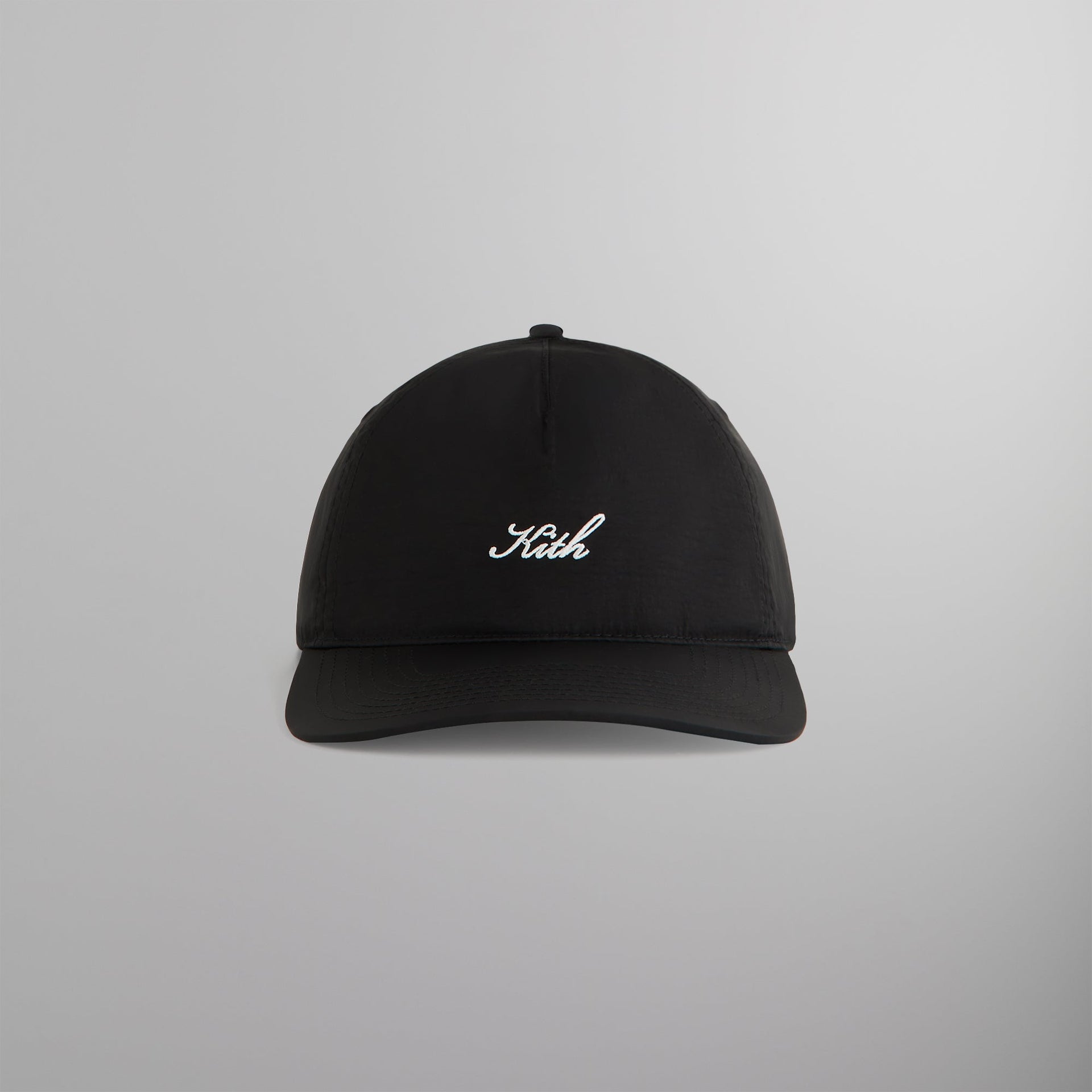 Kith Script Wrinkle Nylon Bay Low Profile Pinch Crown Cap - Black