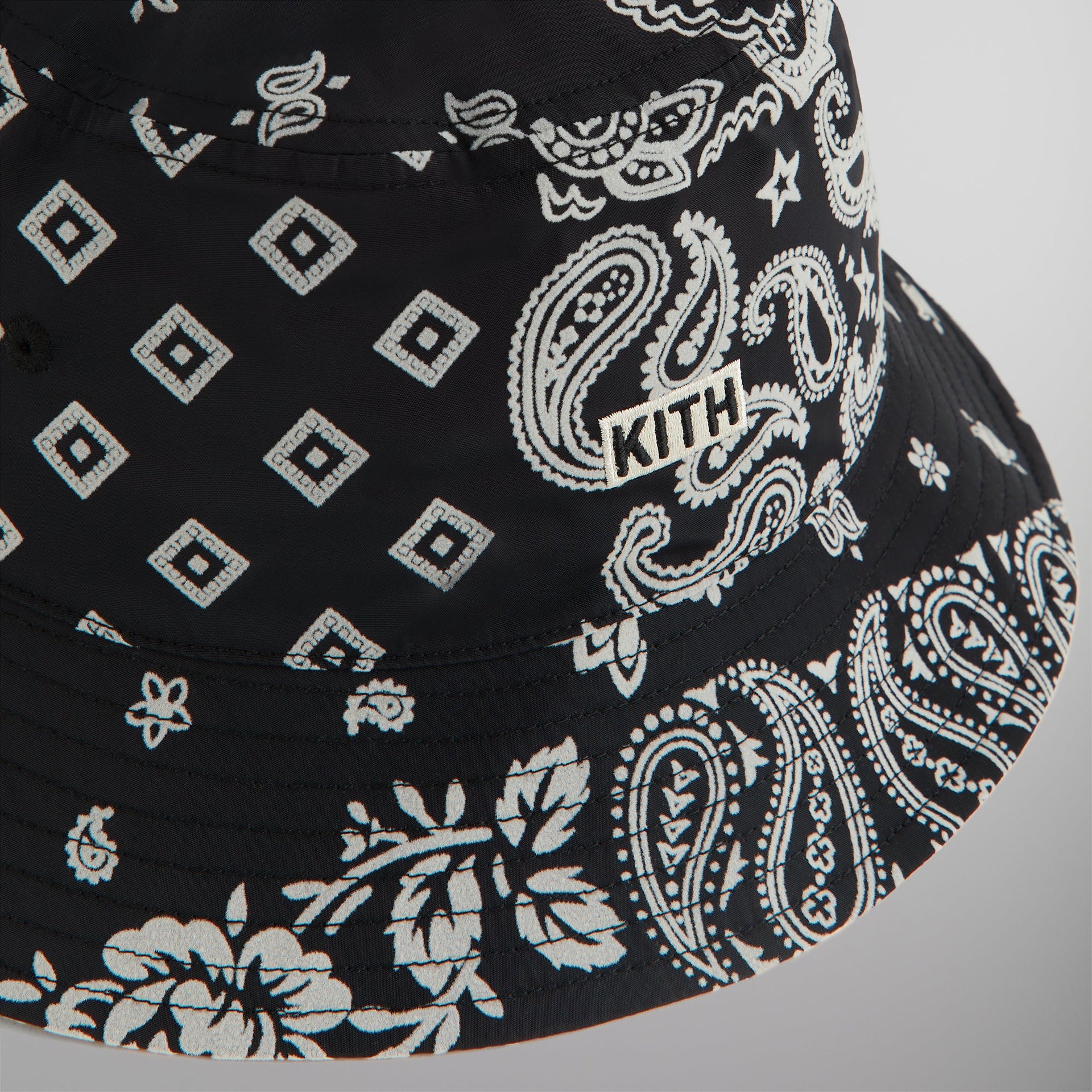 Kith Flocked Nylon Dawson Bucket Hat - Black