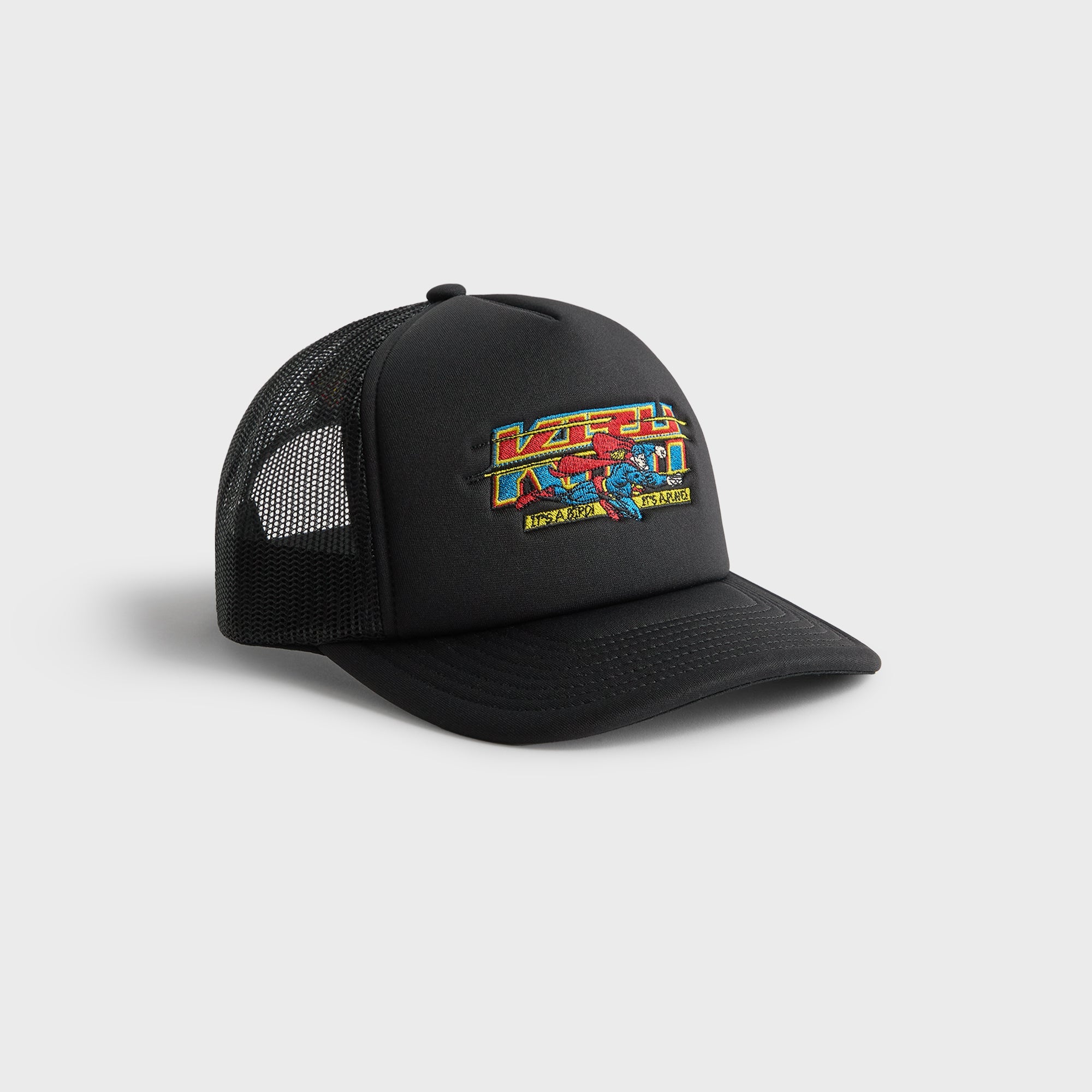 超美品Kith Lace Poly Foam Nolan Trucker Hat Superman | Kith Nolan Trucker Hat - Black – Kith Europe