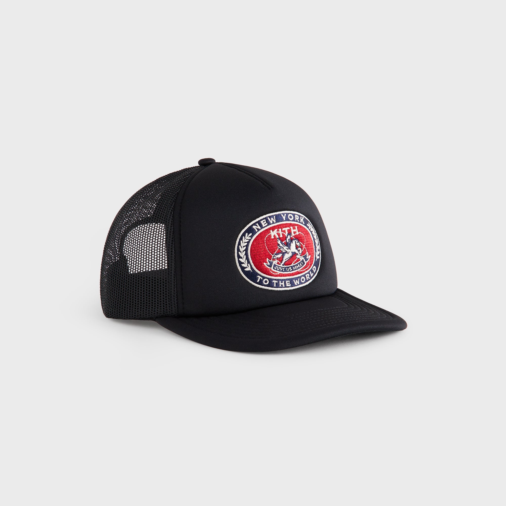 Kith Laurel Pegasus Nolan Trucker Hat - Black – Kith Europe