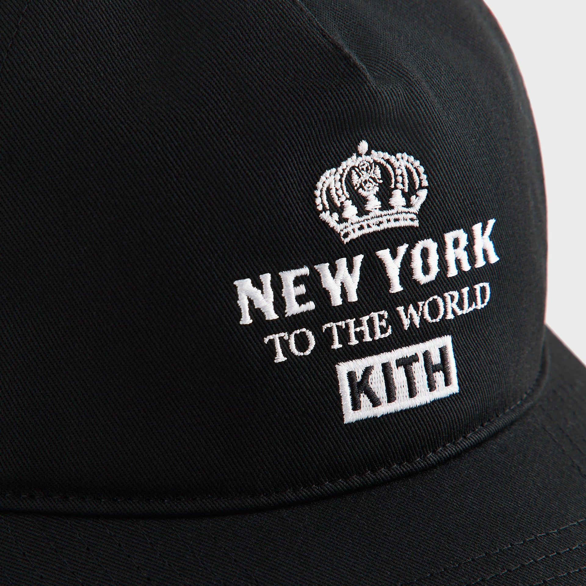 Kith New York To The World Relaxed Twill Nolan Trucker Hat - Black
